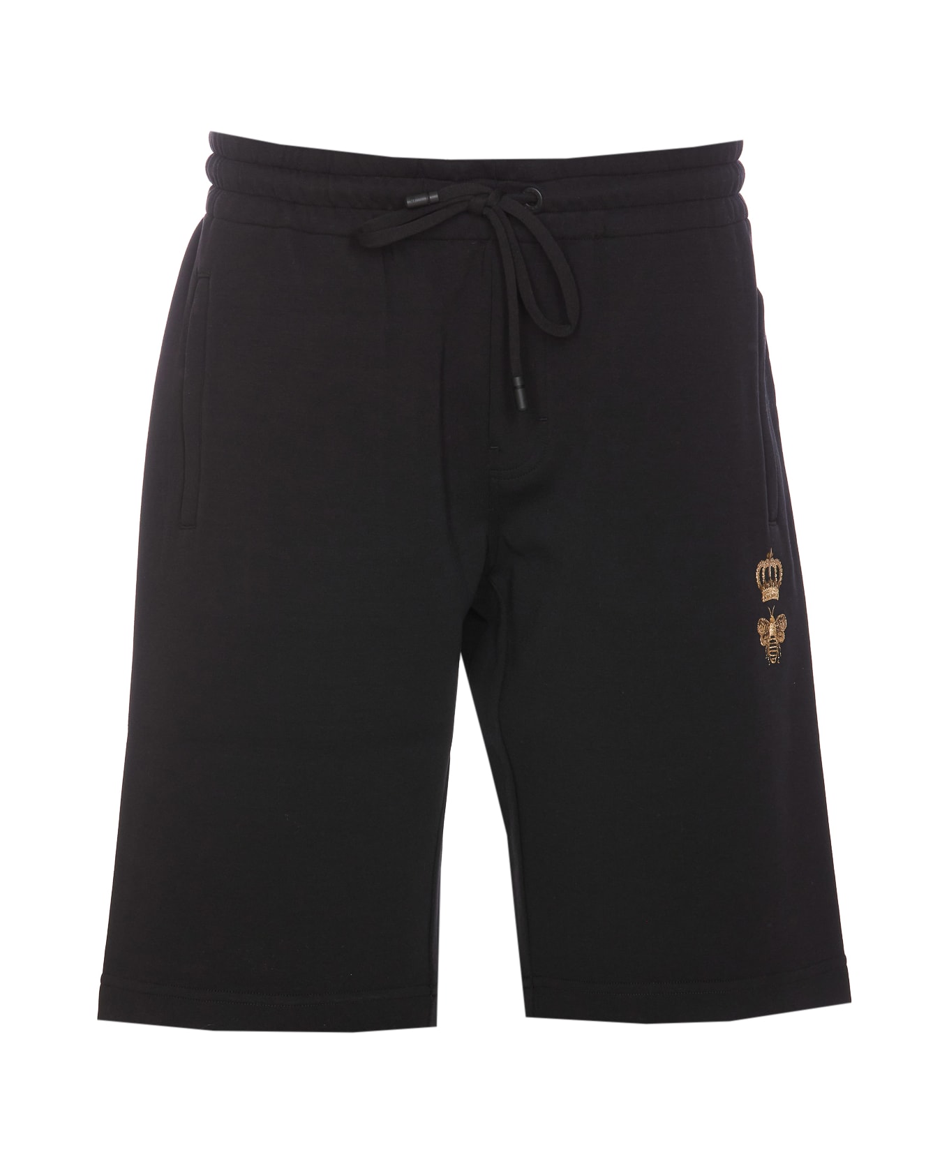 Dolce & Gabbana Embroidered Jogging Shorts - Black