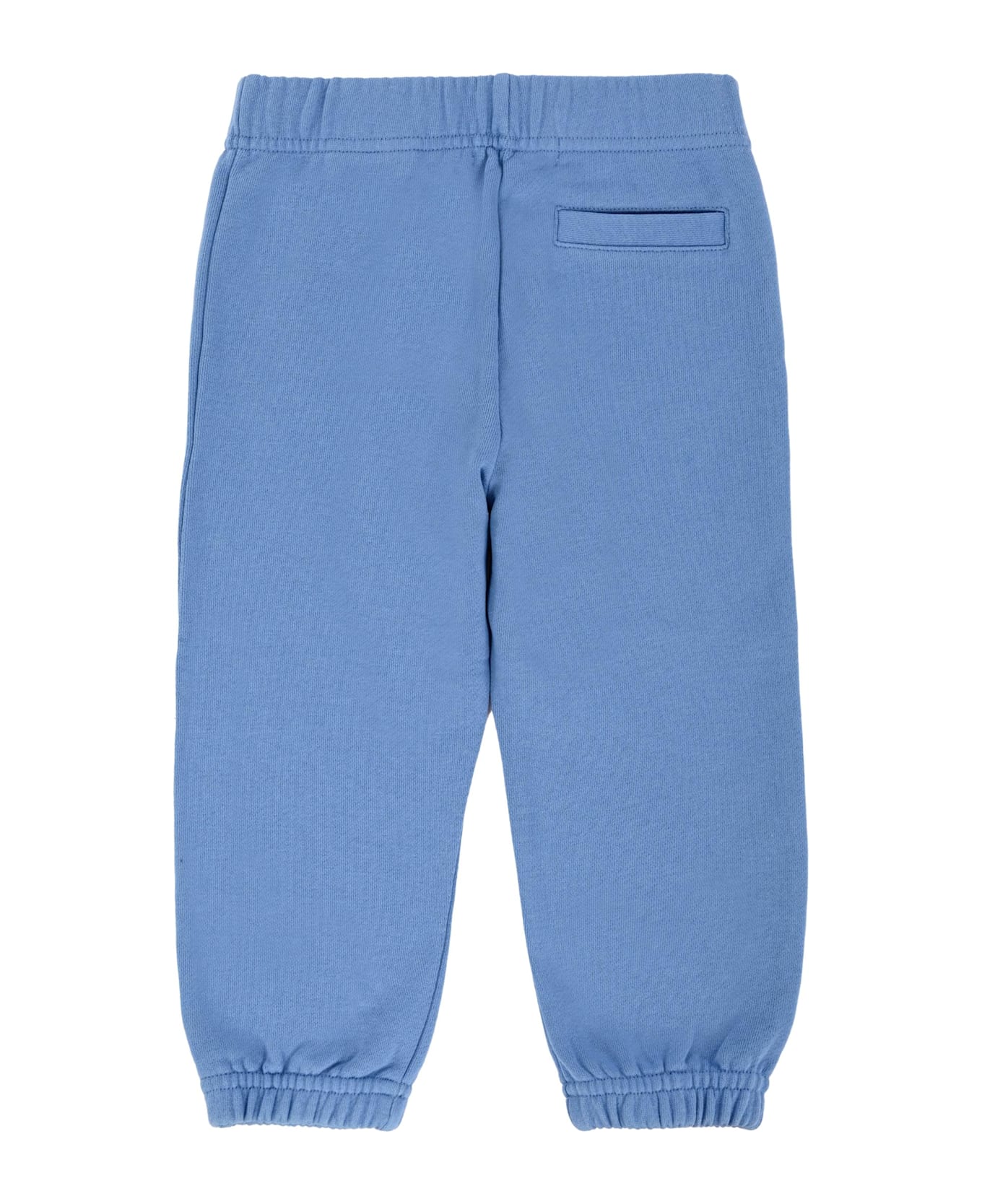 Palm Angels Light Blue Trousers For Baby Boy With Logo - Light Blue