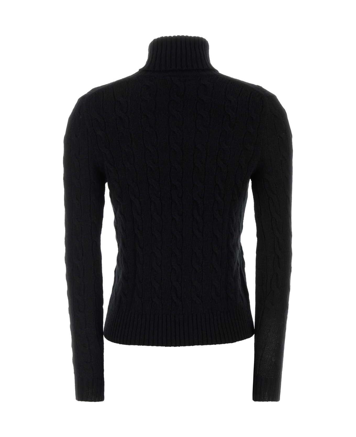 Polo Ralph Lauren Black Wool Blend Sweater - POLOBLACK