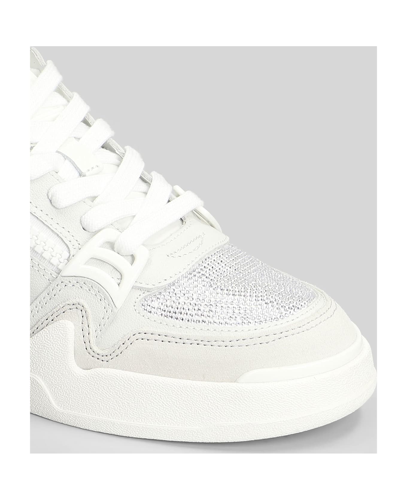 Giuseppe Zanotti Gz-ghost Sneakers In White Suede And Leather - white