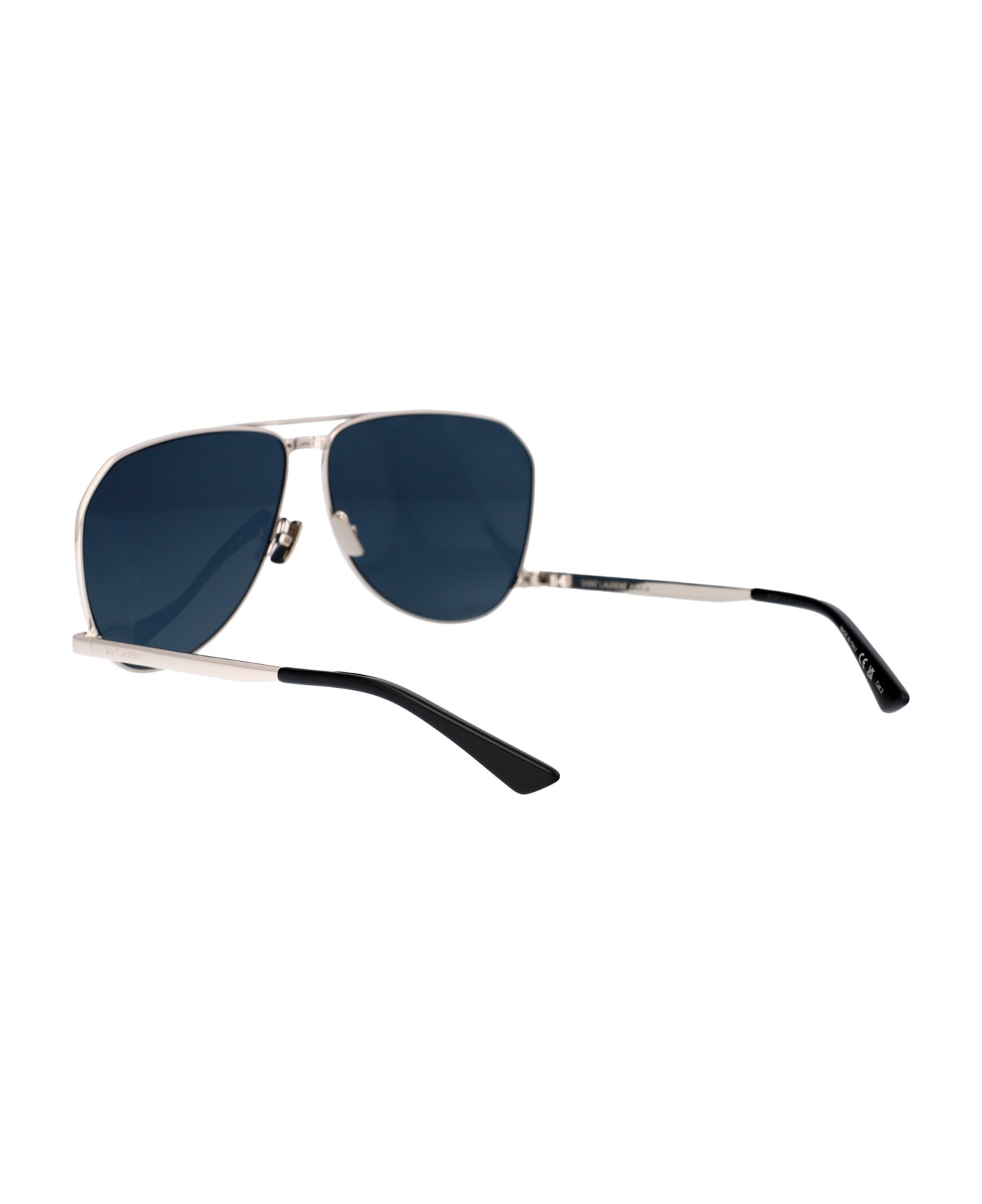 Saint Laurent Eyewear Sl 690 Dust Sunglasses - 003 SILVER SILVER BLUE