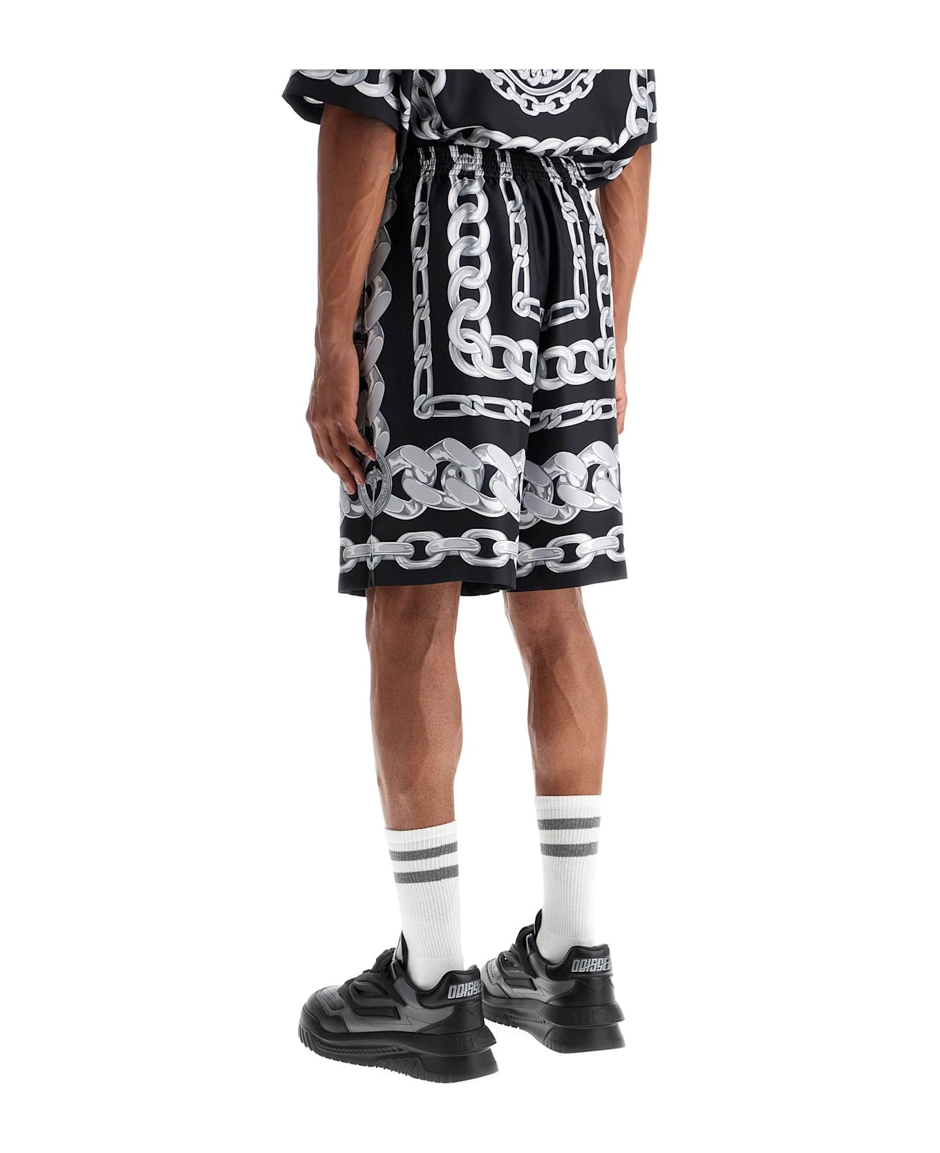 Versace Medusa Shorts - Black+silver