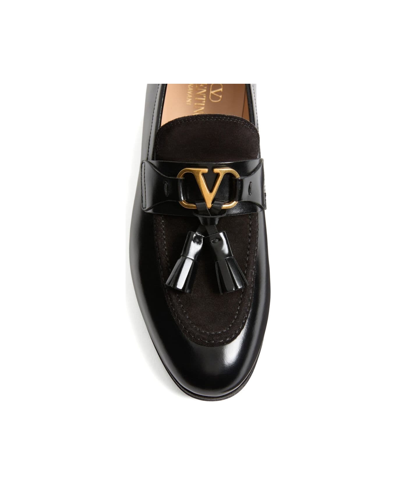 Valentino Garavani Vaniteux Leather Loafers - Black