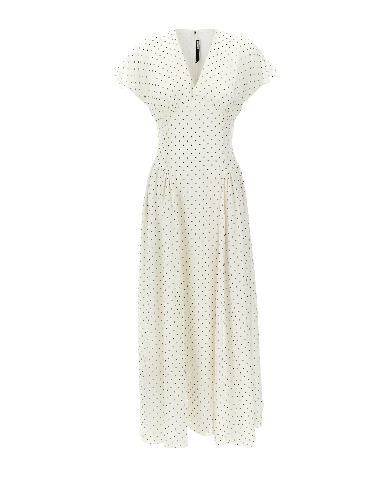 Rotate by Birger Christensen Polka Dot Maxi Dress - bianco