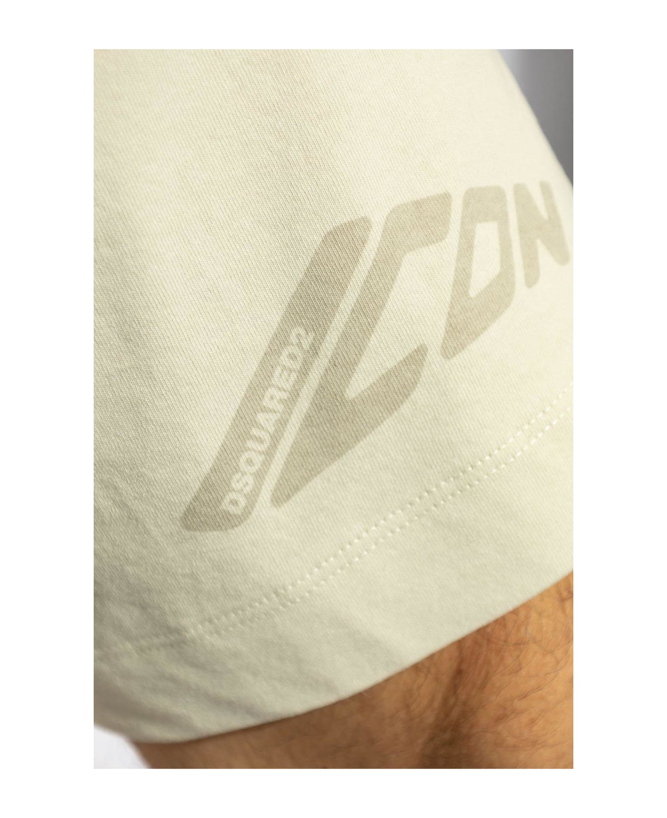 Dsquared2 Icon New Generation Big Boxer Jersey Shorts - Off White