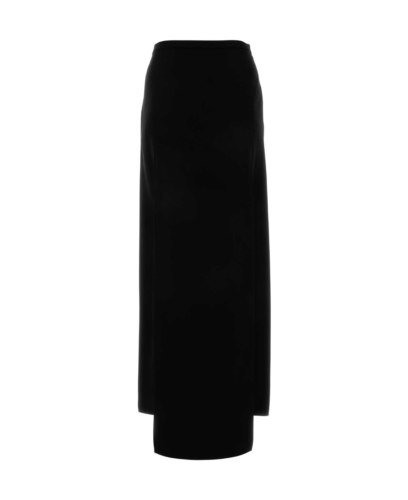 Courrèges Black Crepe Heritage Tech Skirt - Black スカート
