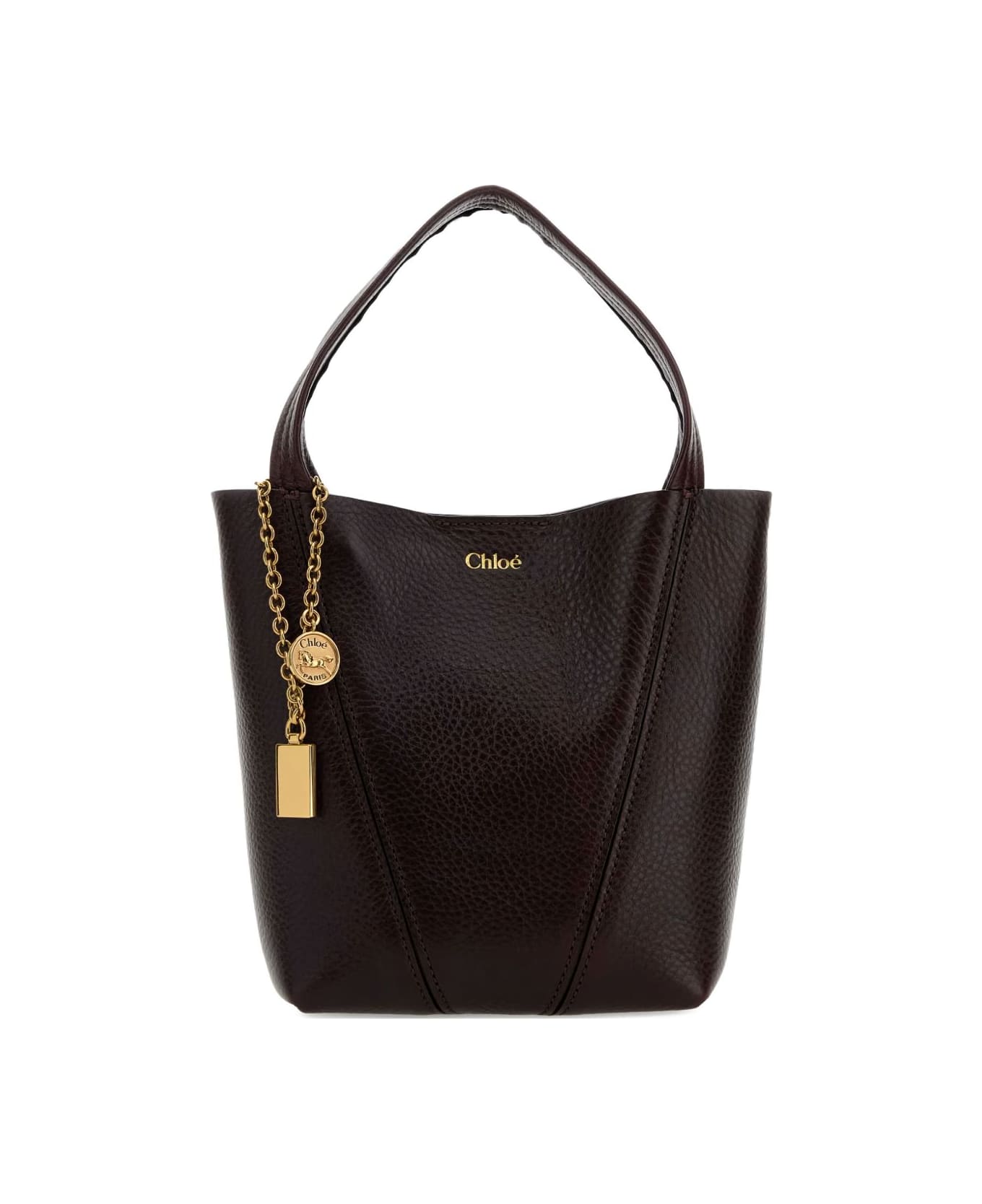 Chloé Spin Small Leather Tote - Purple
