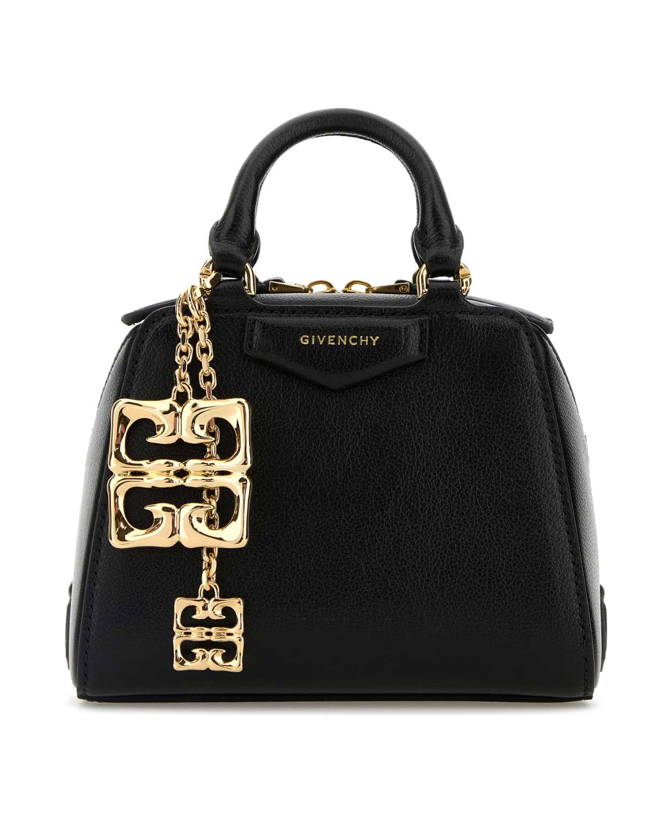 Givenchy Black Leather Nano Antigona Cube Handbag - BLACK