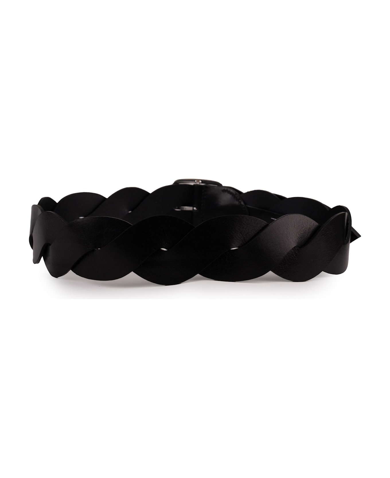 Weekend Max Mara Nicchia Braided Leather Belt - Nero
