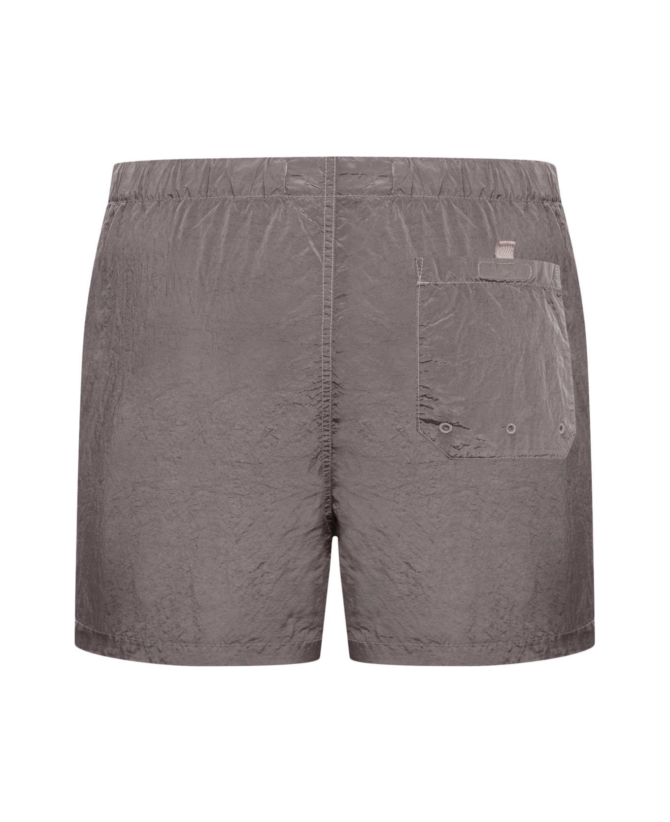 Stone Island Logo Patch Drawstring Shorts - Mud