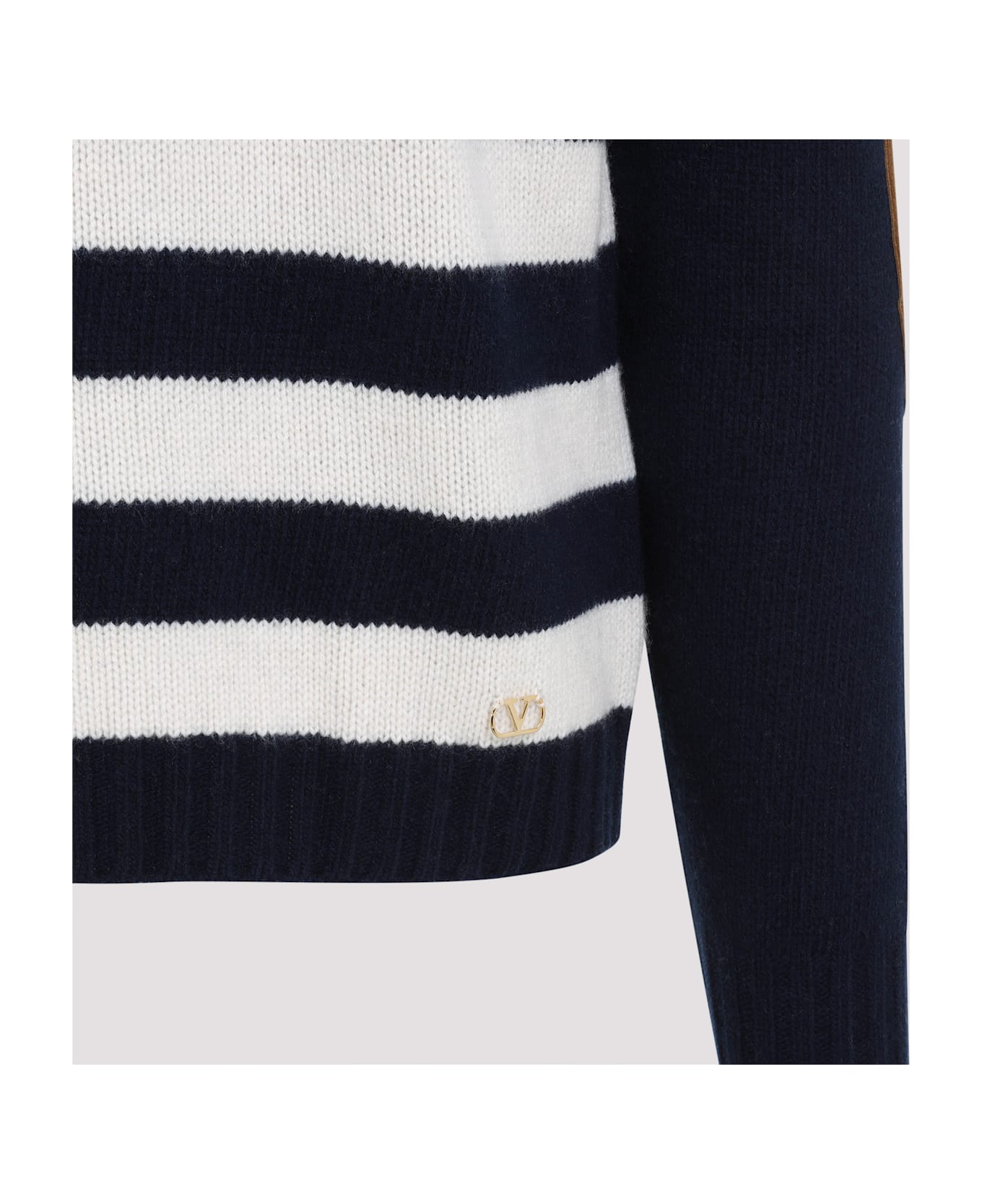 Valentino Wool And Cashmere Pullover - Rgx Indaco Burro