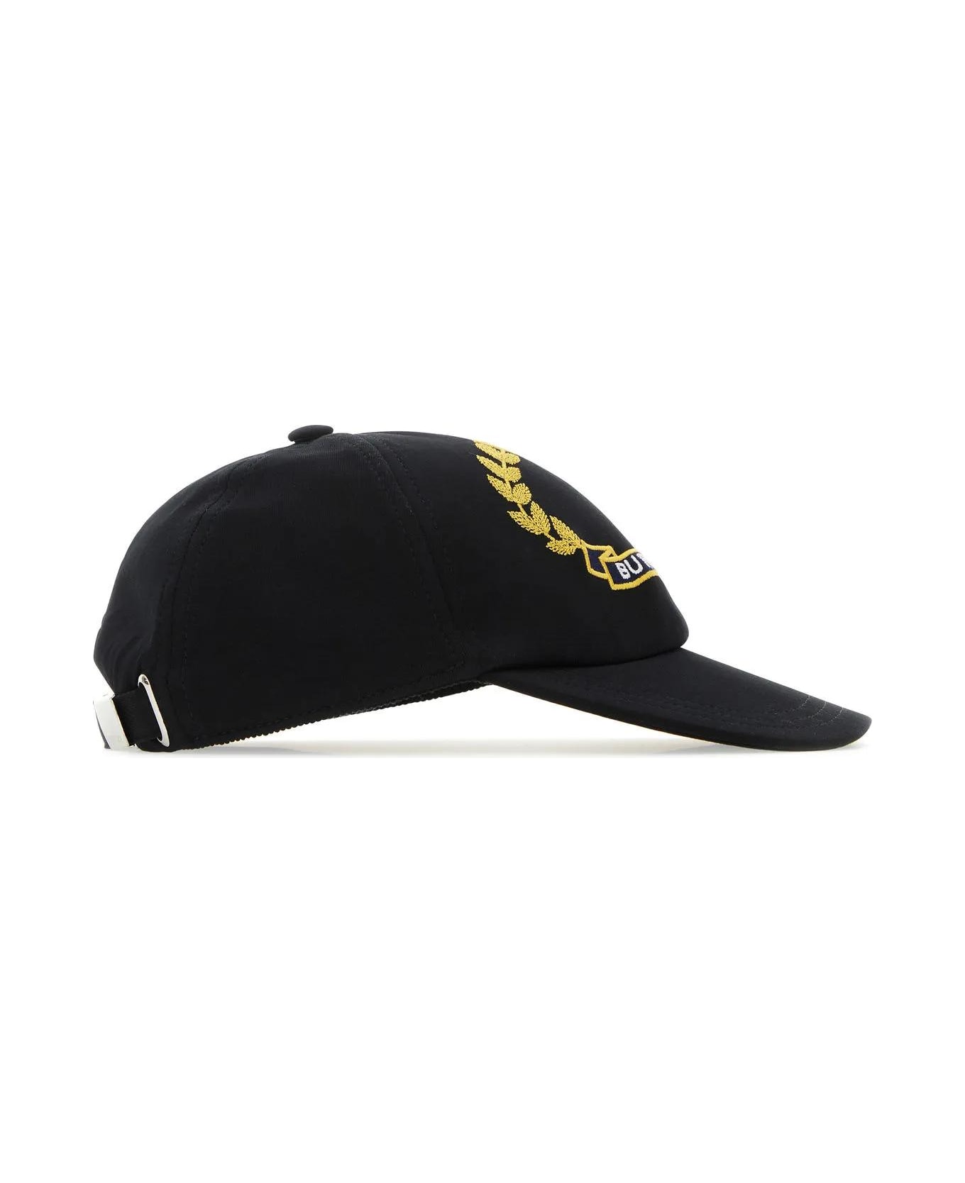 Burberry Black Cotton Baseball Cap - Black 帽子