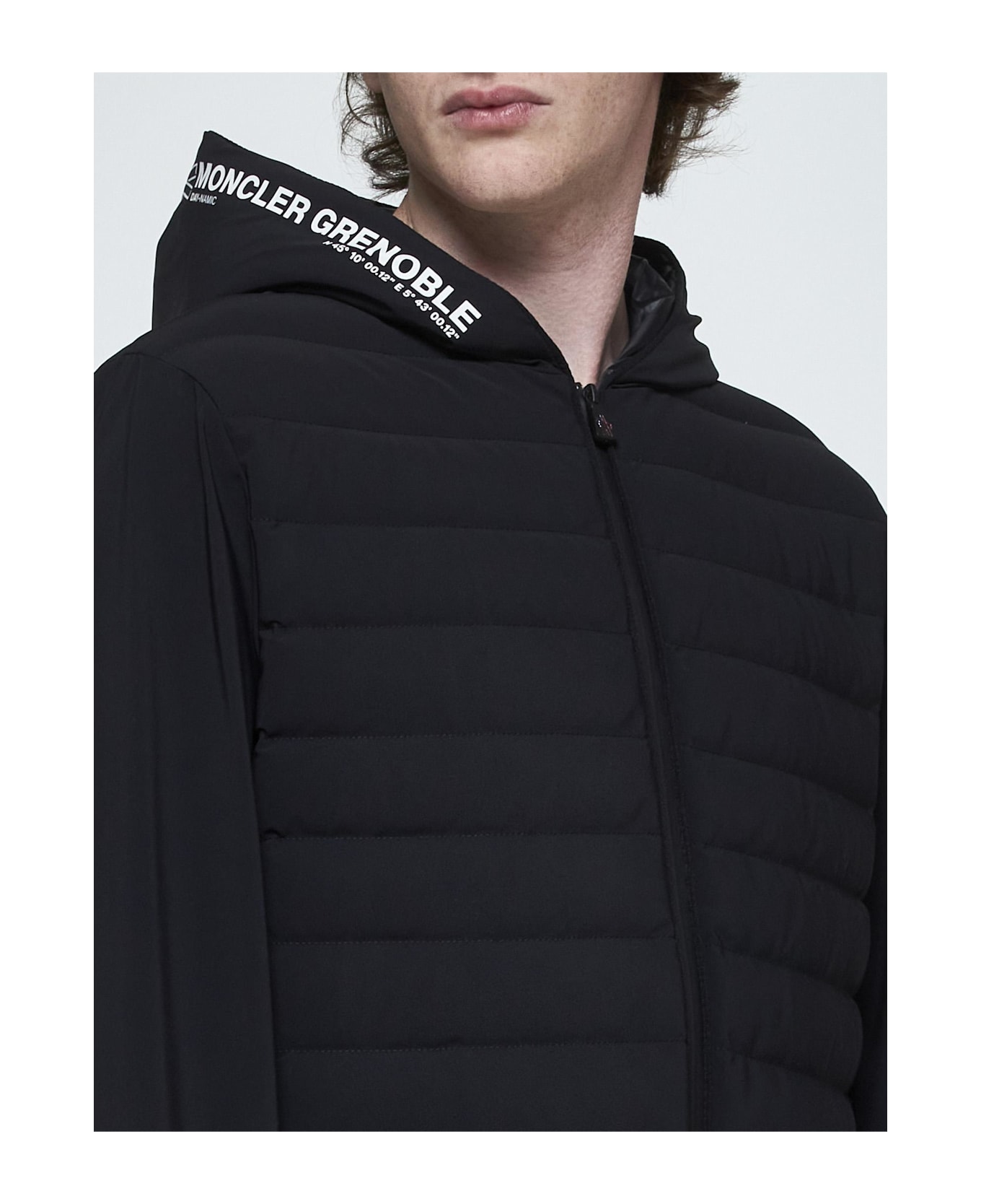 Moncler Quilted And Smooth Nylon Jacket - Nero ジャケット