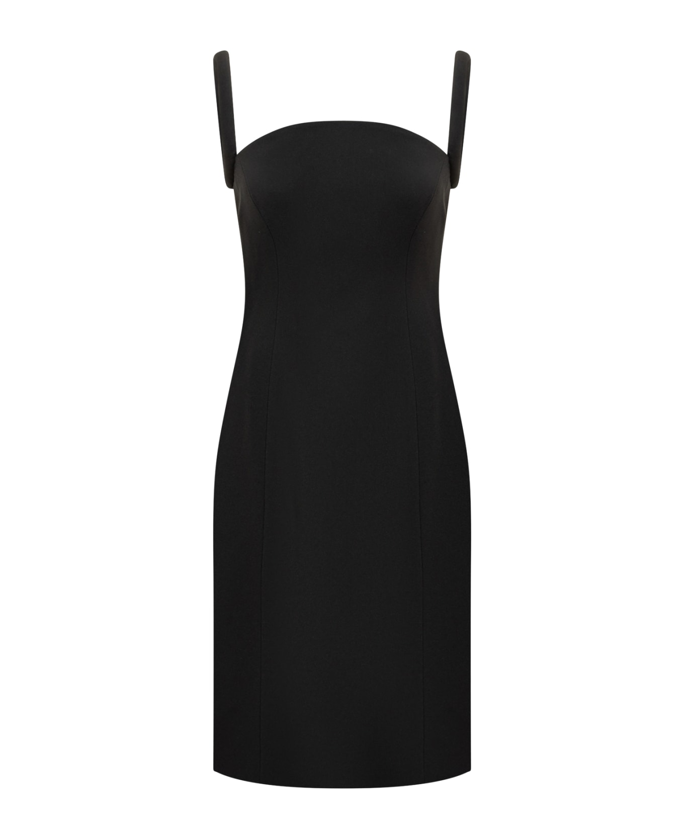 Versace Satin Envers Dress - Black ワンピース＆ドレス