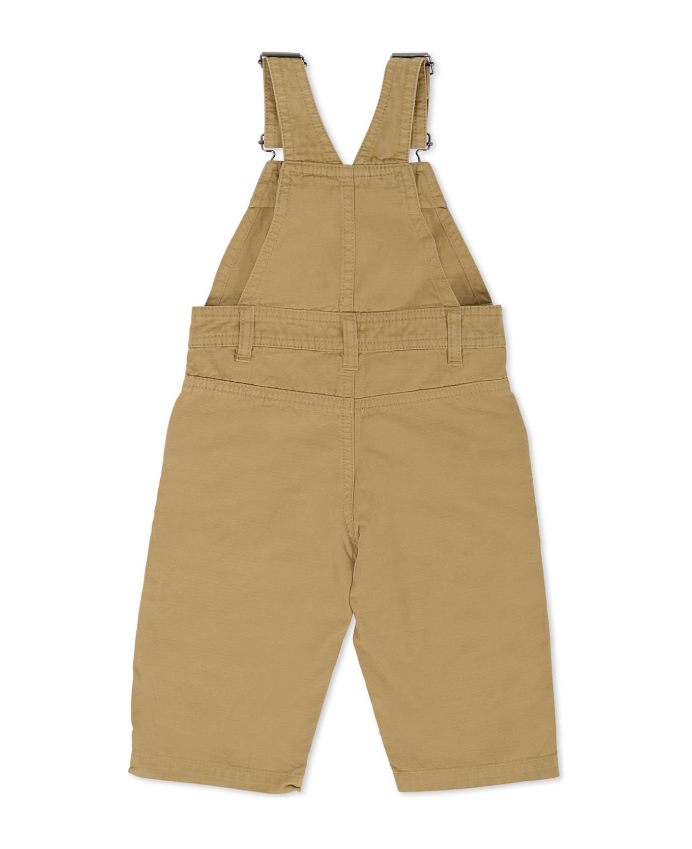 Timberland Beige Dungarees For Baby Boy With Logo - Beige