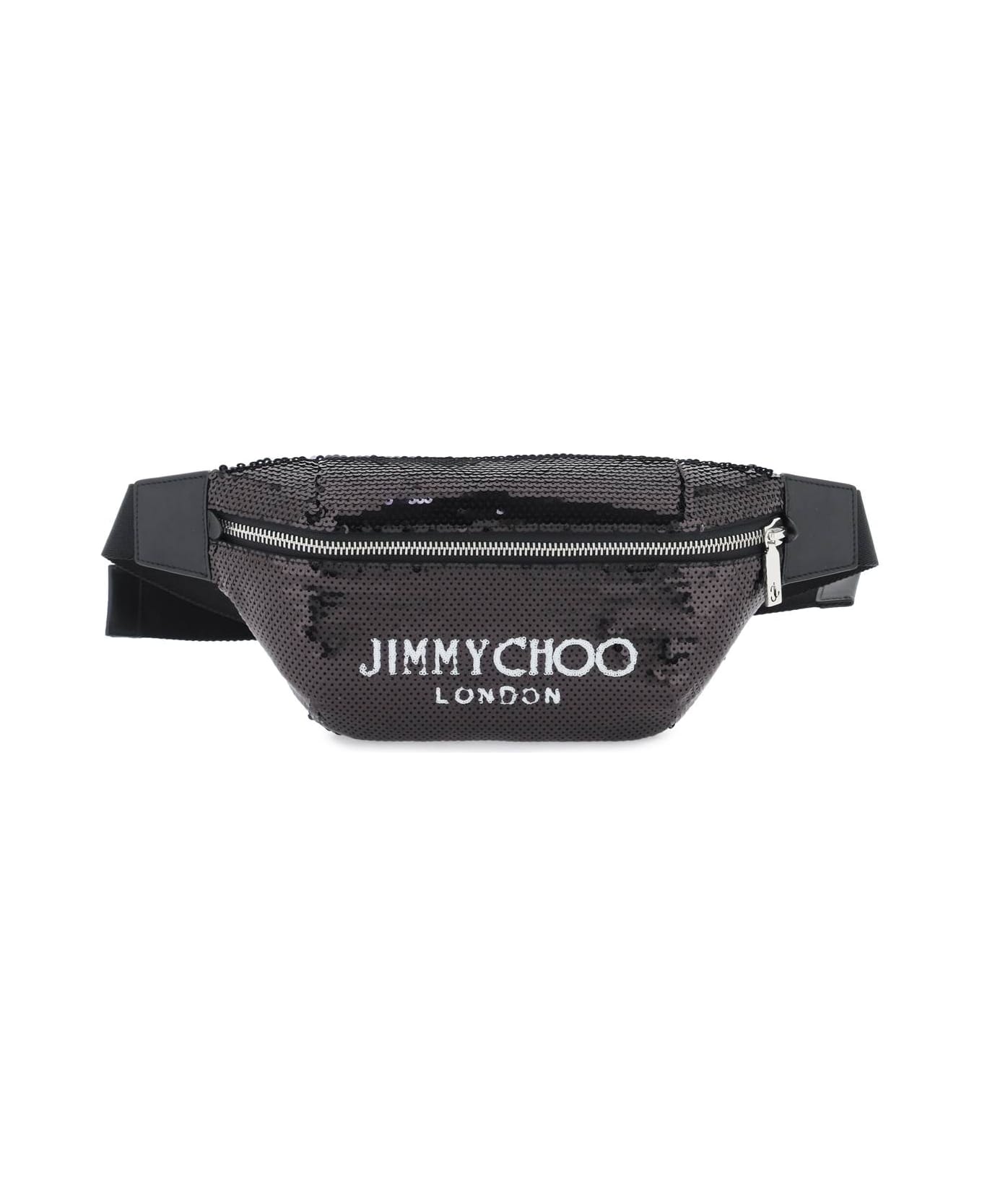 Jimmy Choo Finsley Beltpack - BLACK WHITE SILVER (Black) ベルトバッグ