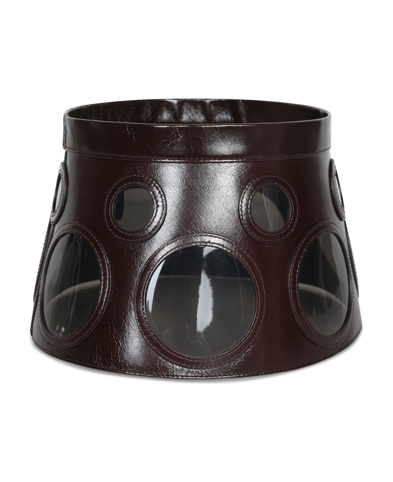 Prada Dark Brown Leather Hat - MORO