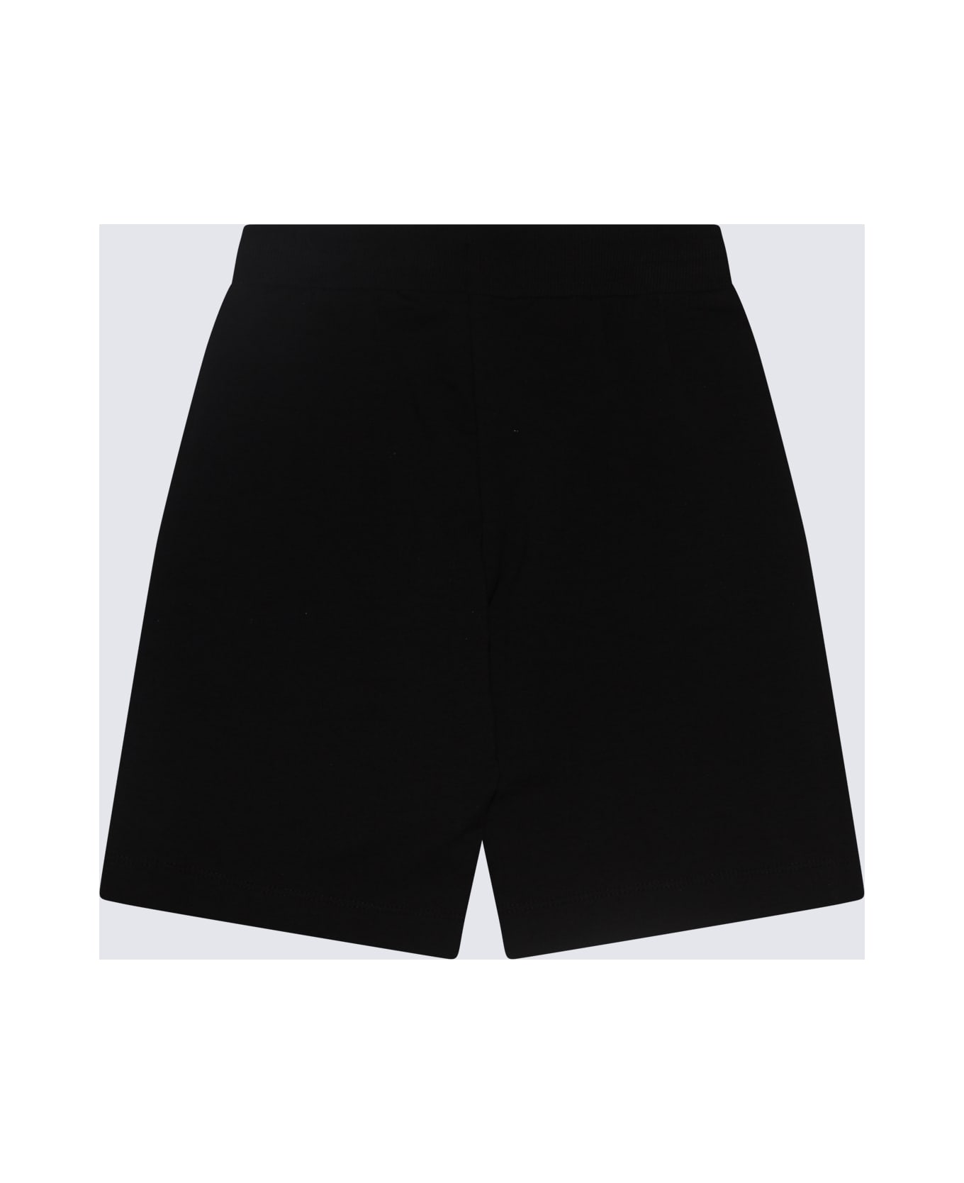 Moschino Black And White Cotton Blend Track Shorts - Black ボトムス