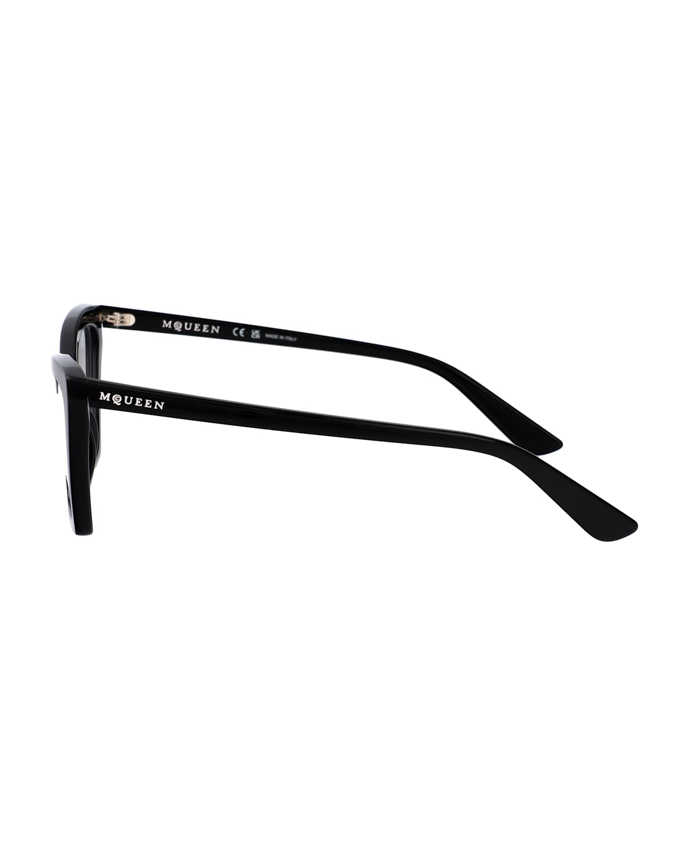Alexander McQueen Eyewear Am0536o Glasses - BLACK-BLACK-TRANSPARENT