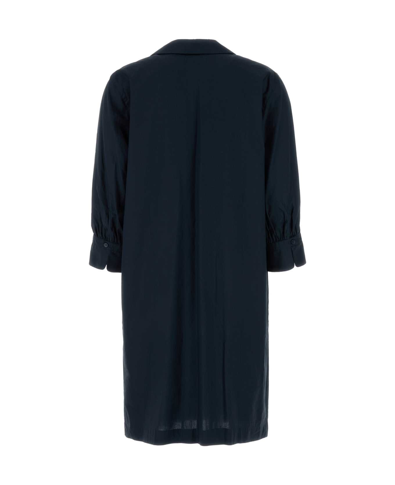Woolrich Navy Blue Poplin Dress - BLU