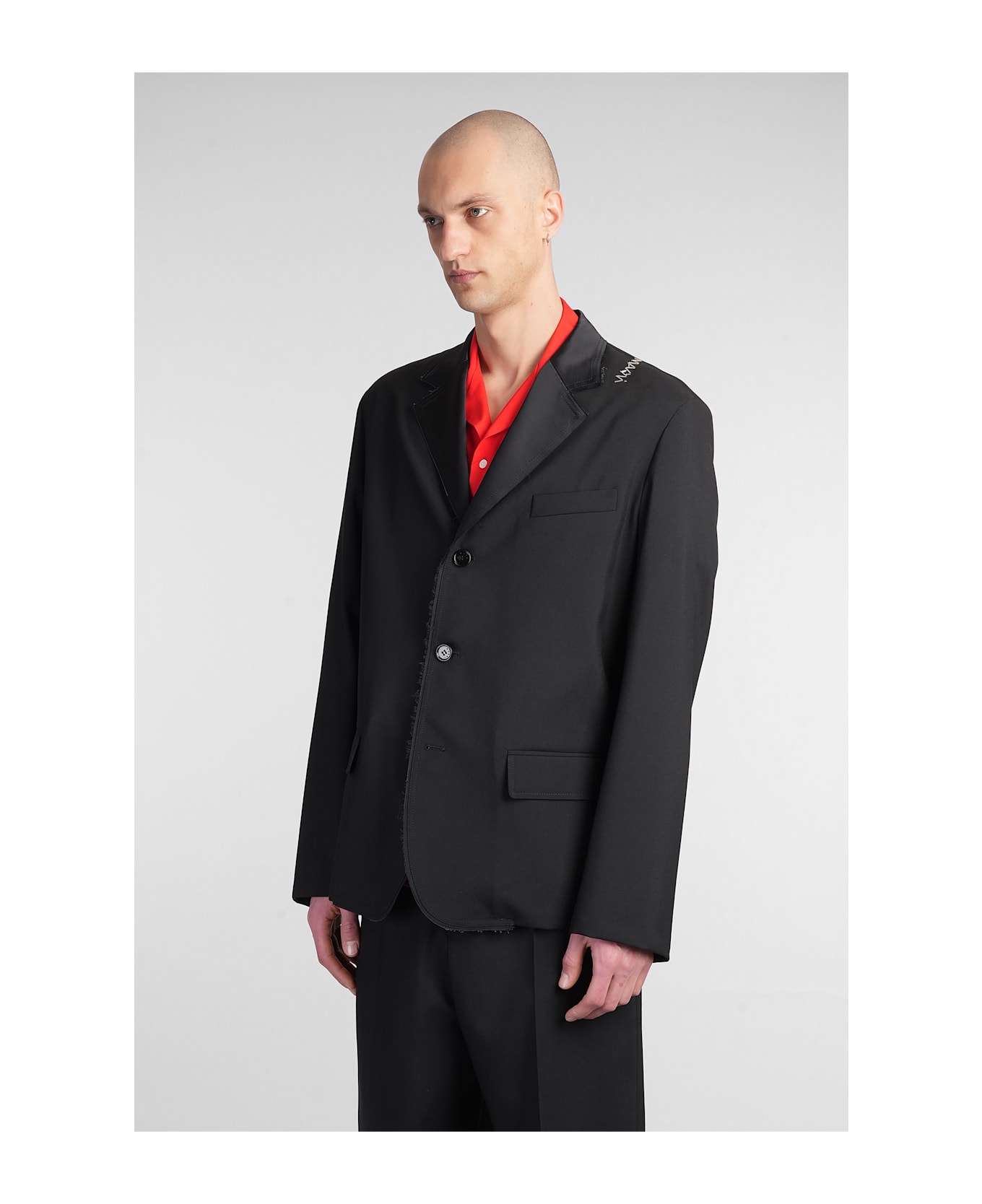 Marni Blazer In Black Wool - black