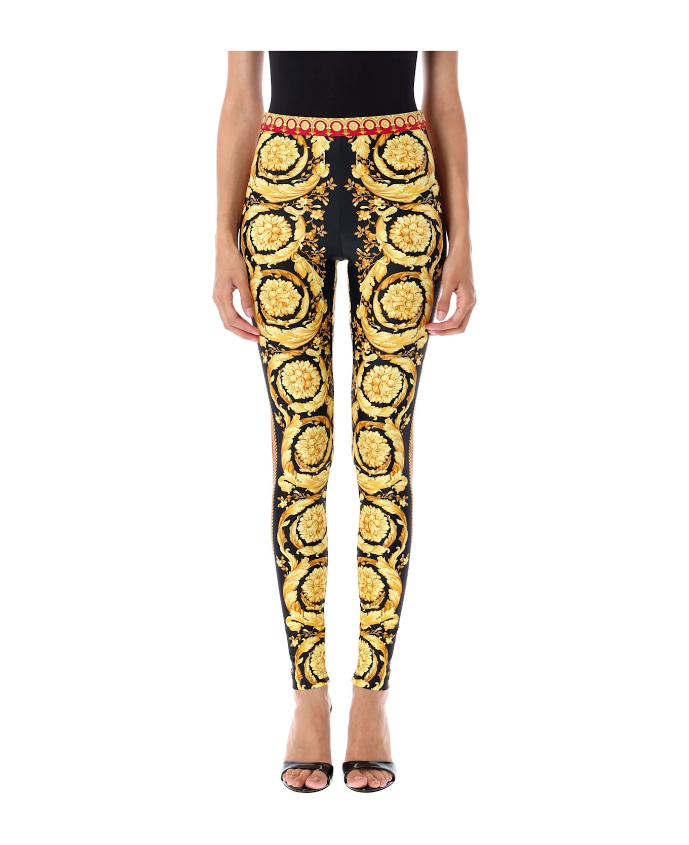 Versace Barocco Leggings - PARADE BAROCCO RED