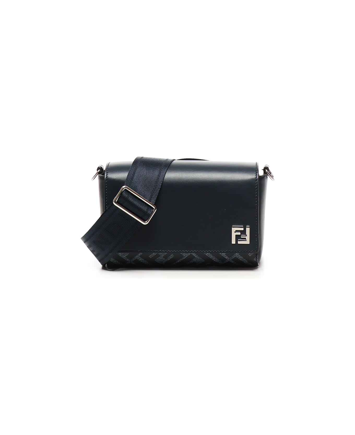 Fendi Compact Squared Ff Shoulder Bag - Blue