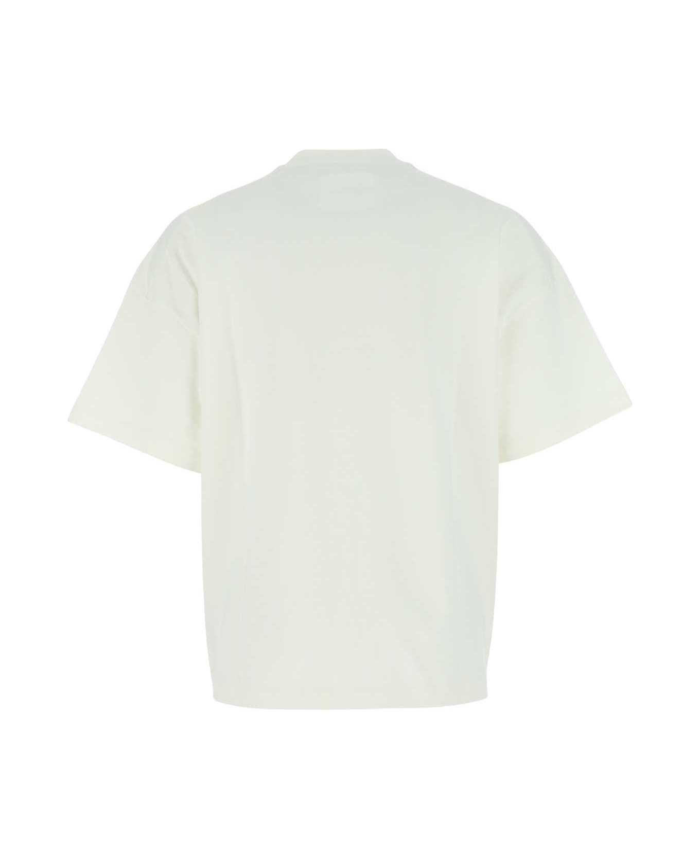 Jil Sander Ivory Cotton Oversize T-shirt - 102