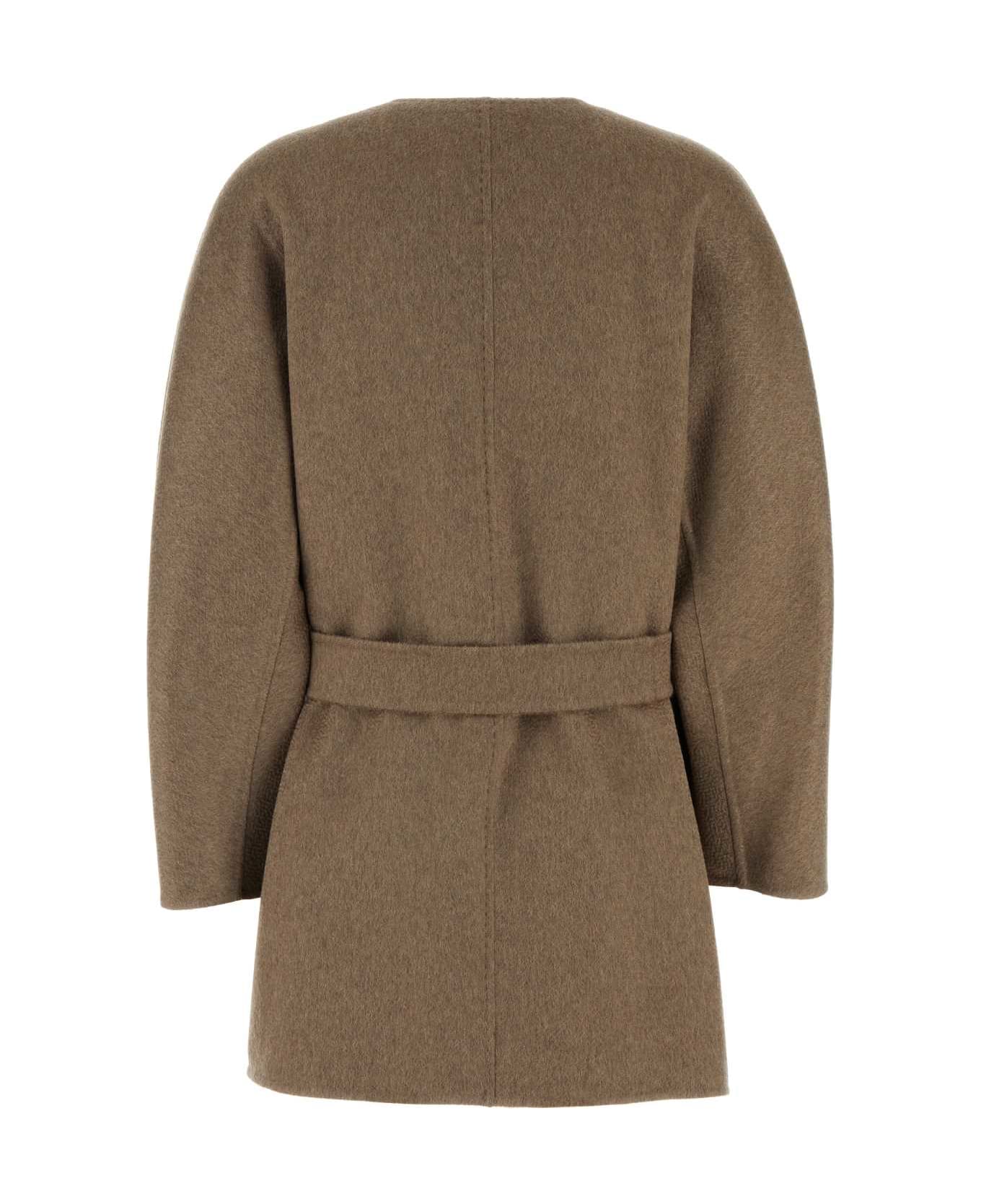 Max Mara Biscuit Cashmere Albata Coat - NOCCIOLA