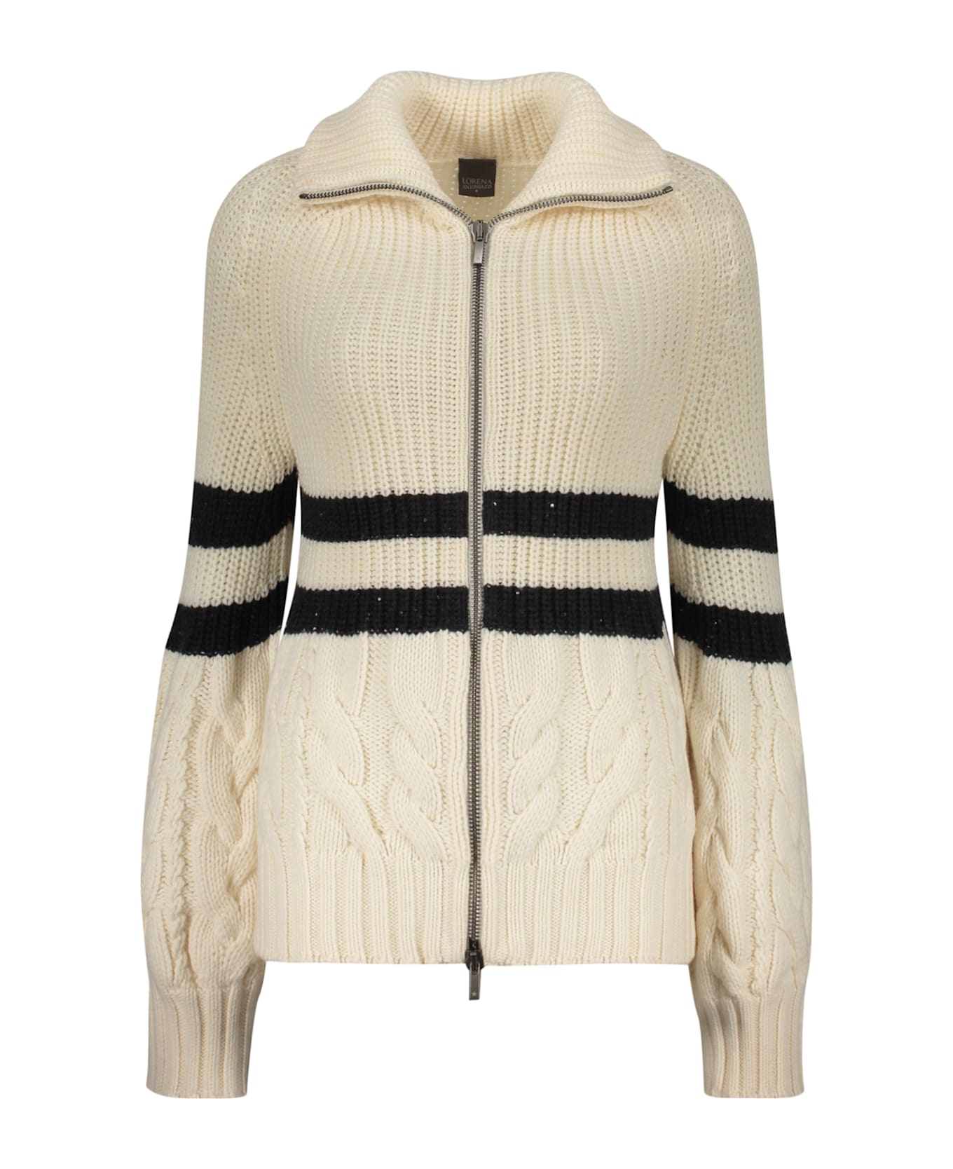 Lorena Antoniazzi Virgin Wool Blend Cardigan - Ivory