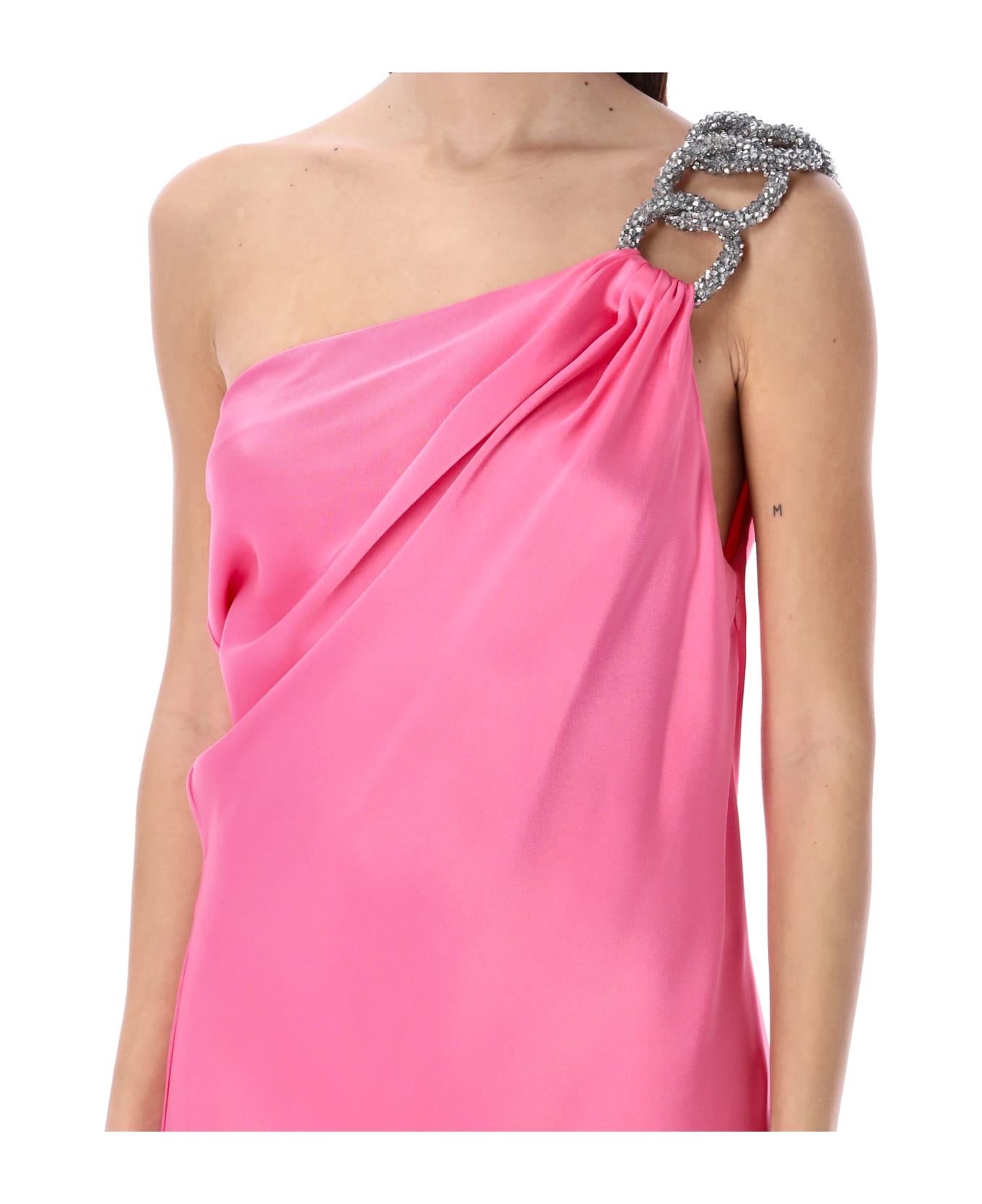 Stella McCartney Flabella Crystal Mini Dress - BRIGHT PINK