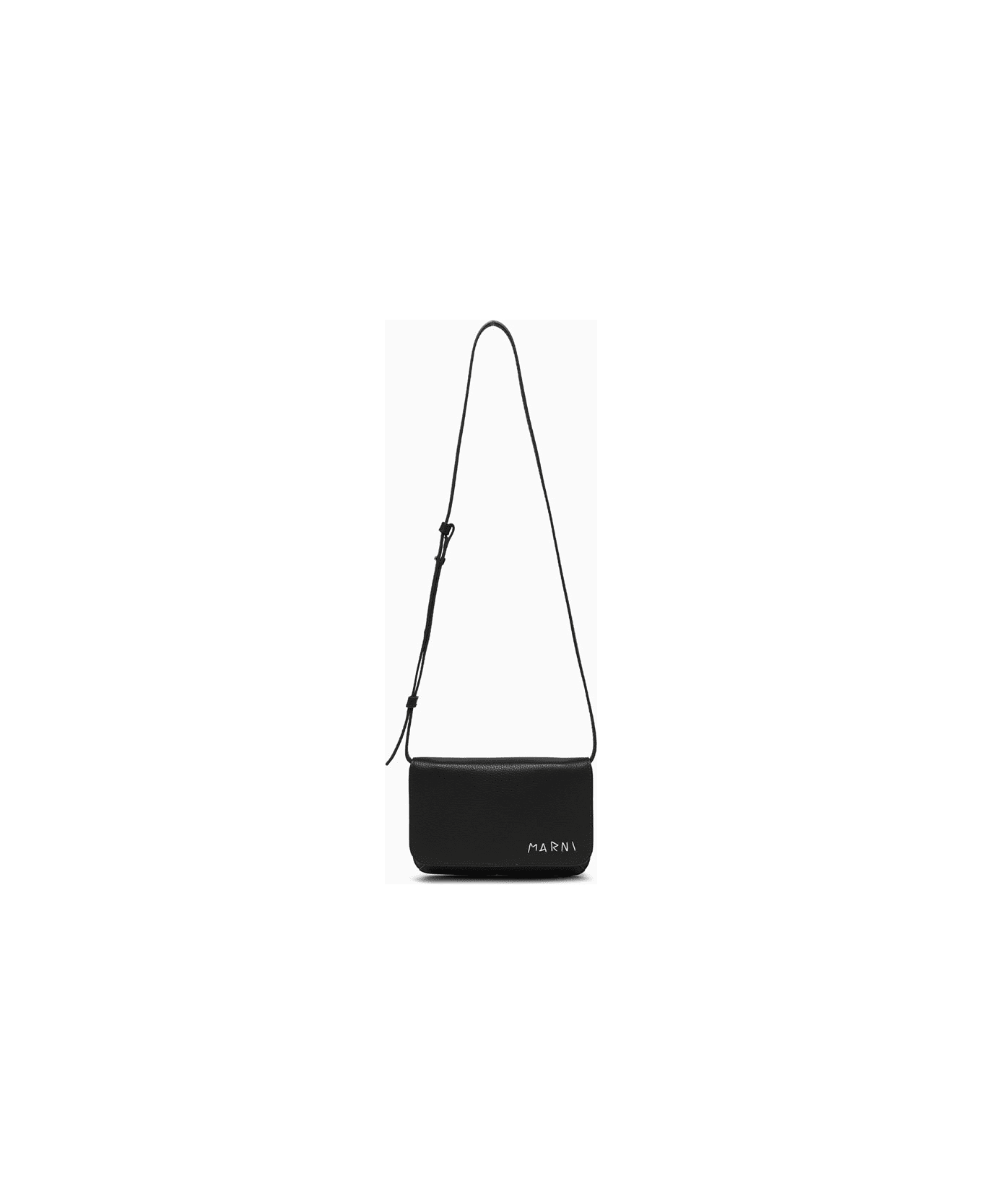 Marni Mending Shoulder Bag - BLACK
