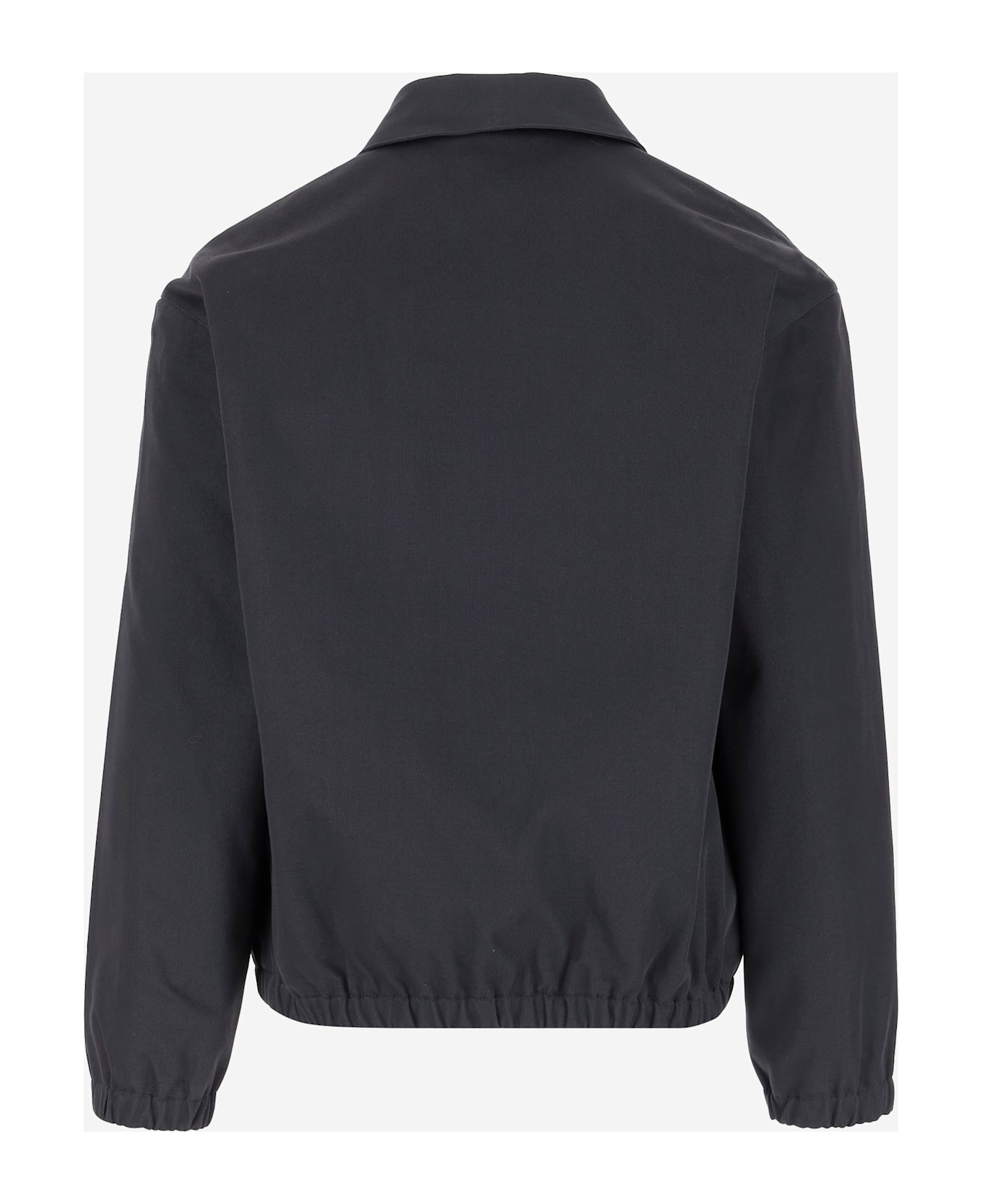Maison Kitsuné Cotton Stretch Jacket With Embroidery - Blue