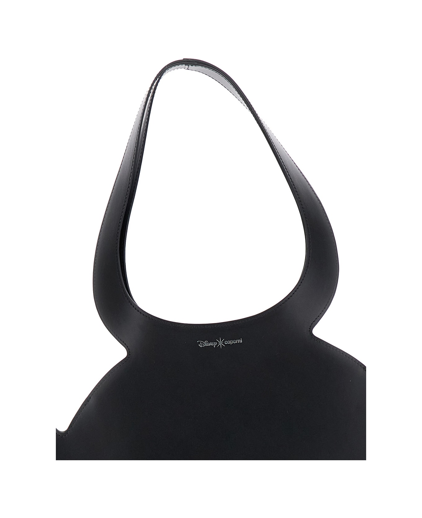 Coperni 
mickey
 Black Handbag With Cut-out Handle And Logo Lettering On The Front In Leather Woman - Black