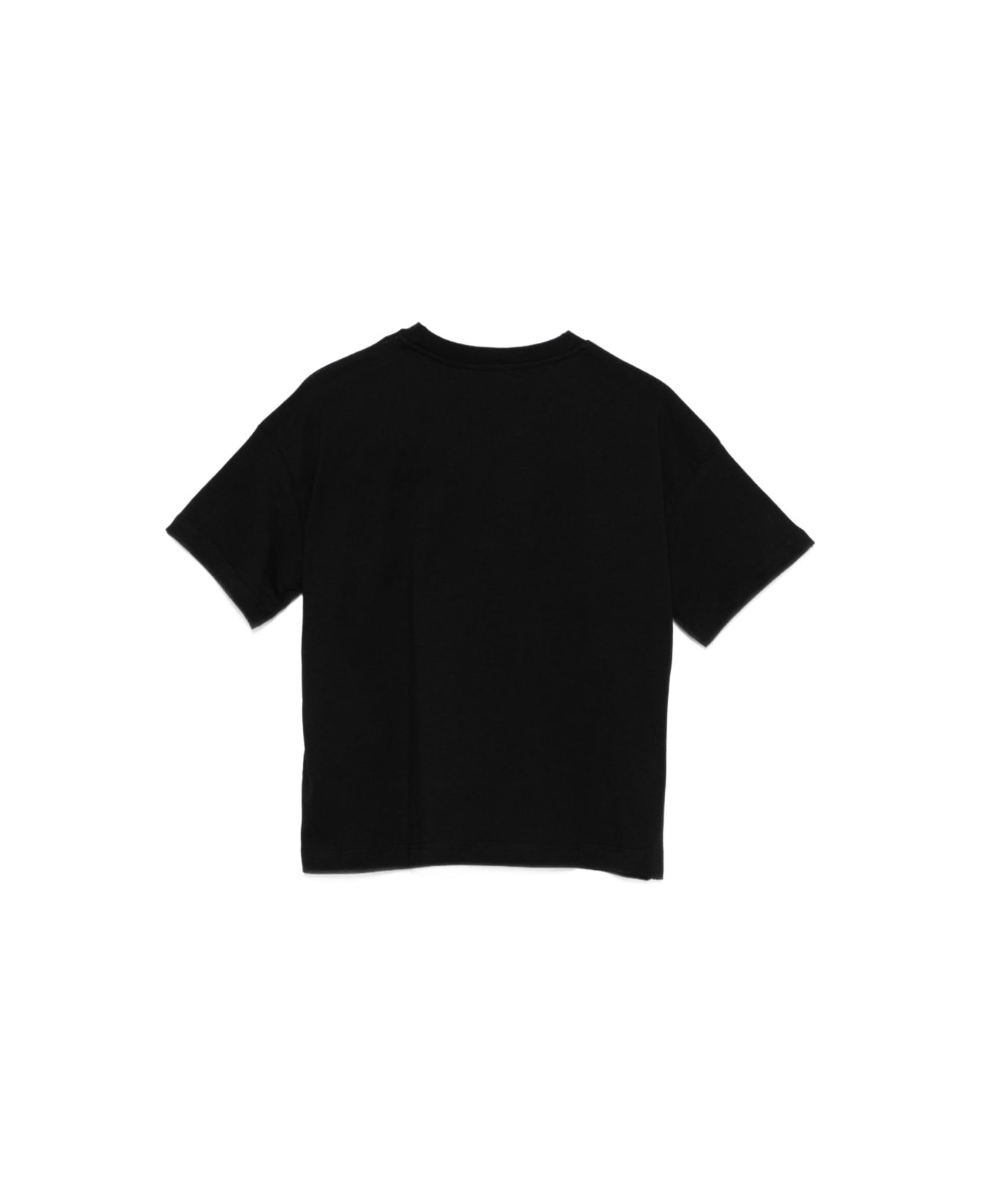 MSGM Kids Cotton T-shirt With Logo - Black