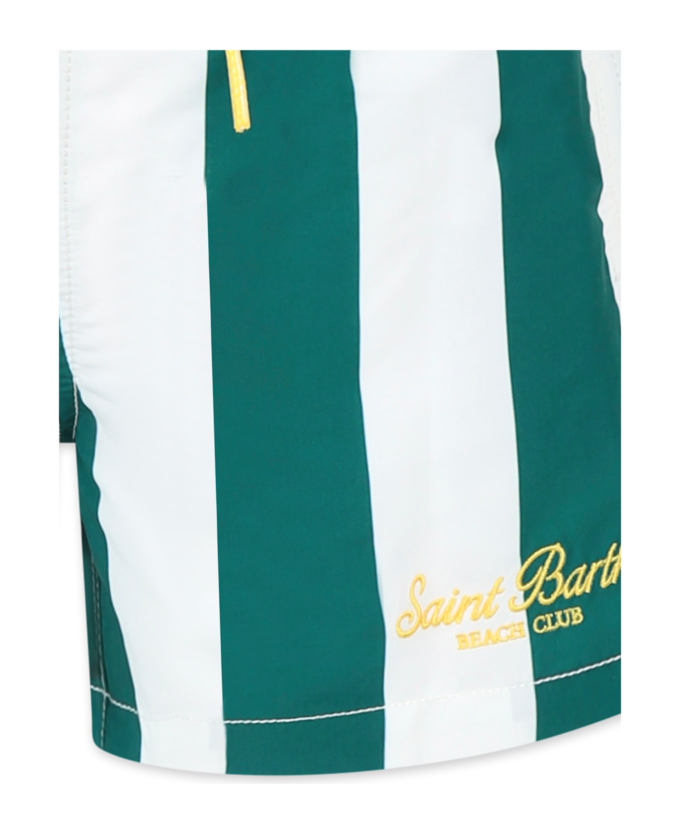 MC2 Saint Barth Green Swim Shorts For Boy With Logo - Green