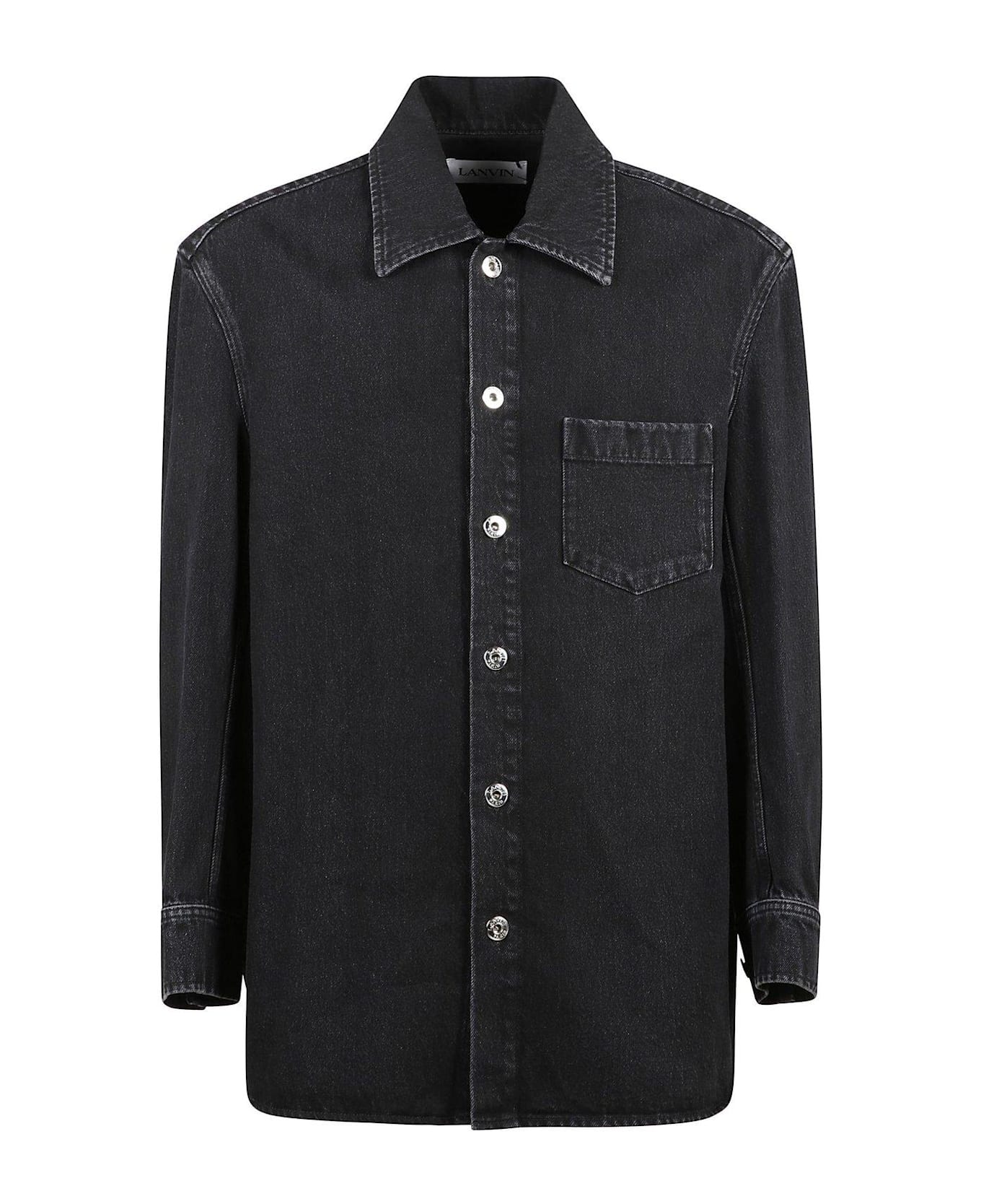 Lanvin Cocoon Button-up Denim Shirt - noir