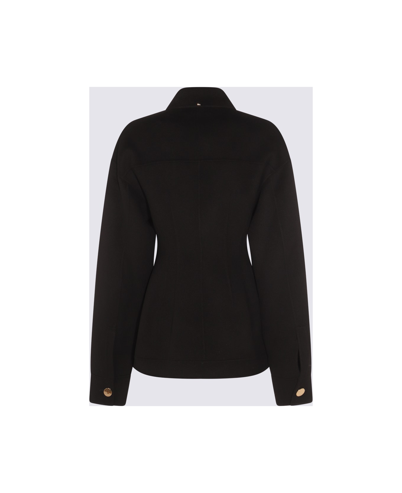 SportMax Black Wool Egeo Coat - Black