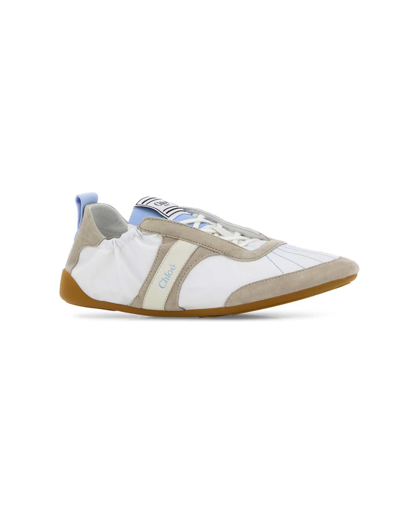 Chloé Multicolor Fabric And Suede Sneakers - DREAMYBLUE
