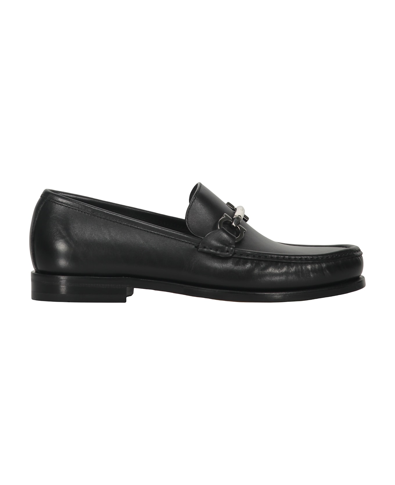 Ferragamo Leather Loafers - black