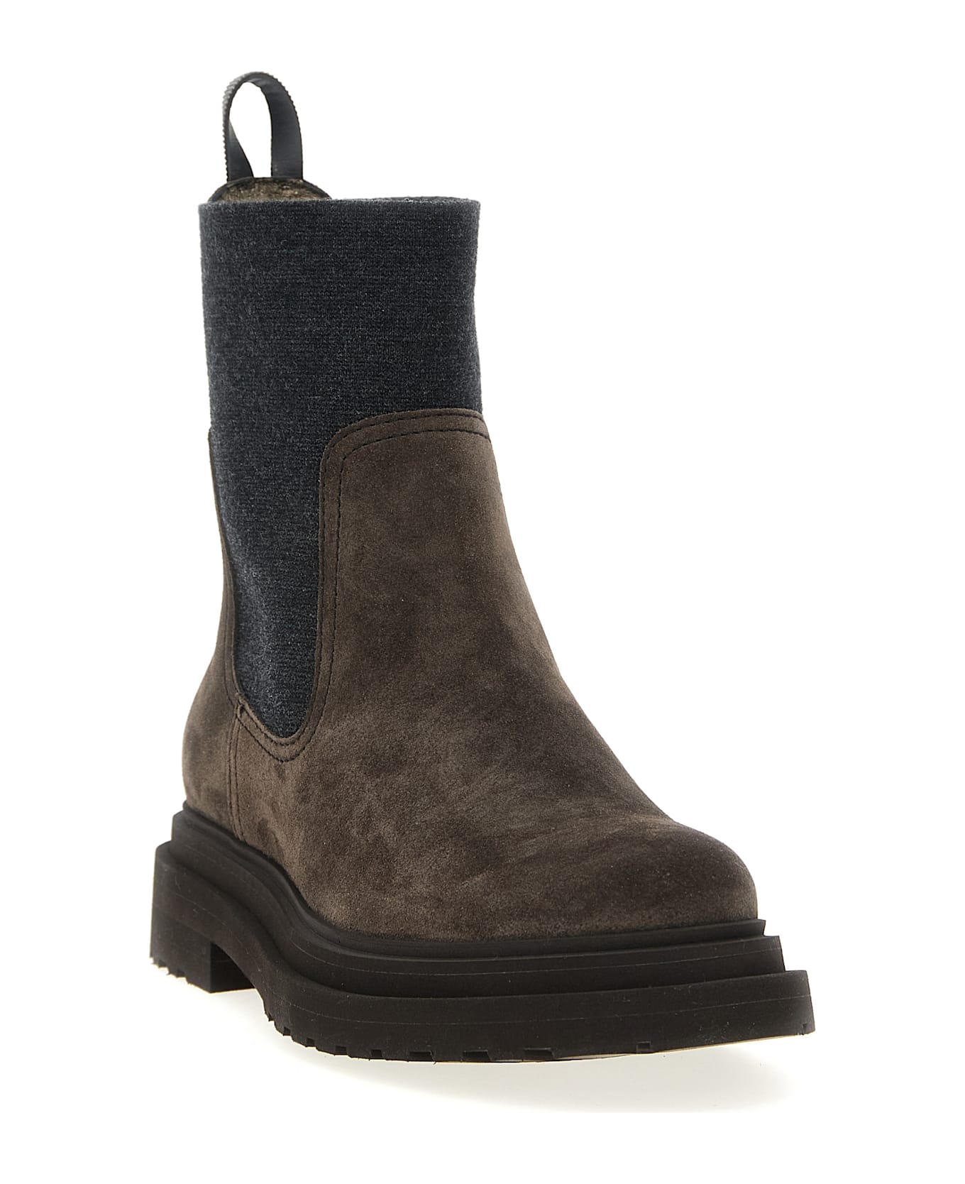 Brunello Cucinelli Monile Ankle Boots - Brown