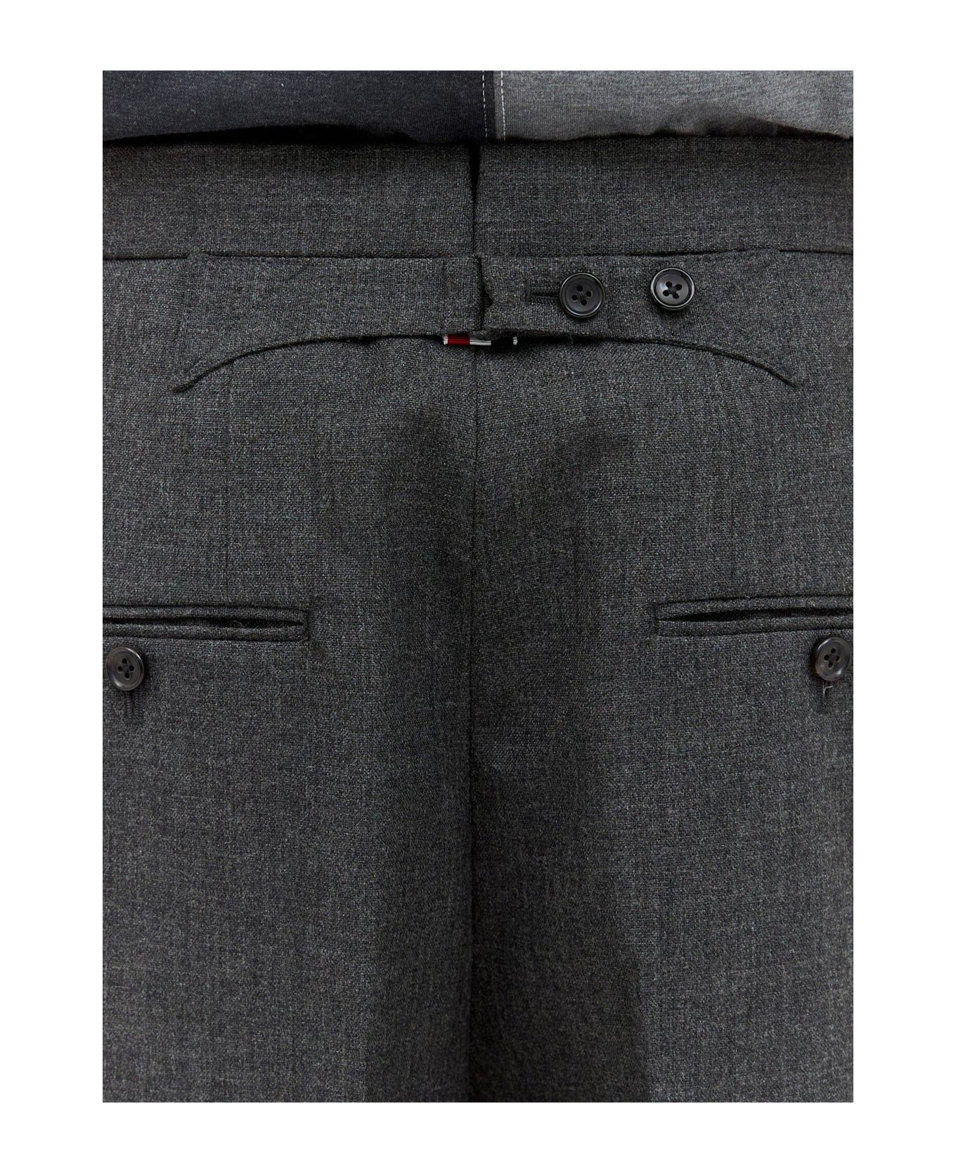 Thom Browne Mid-rise Slim-fit Tailored Trousers - Grey