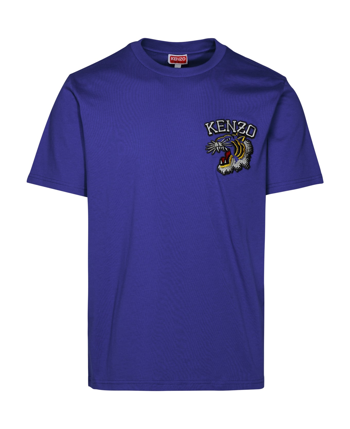 Kenzo Tiger Embroidered Crewneck T-shirt - BLUE