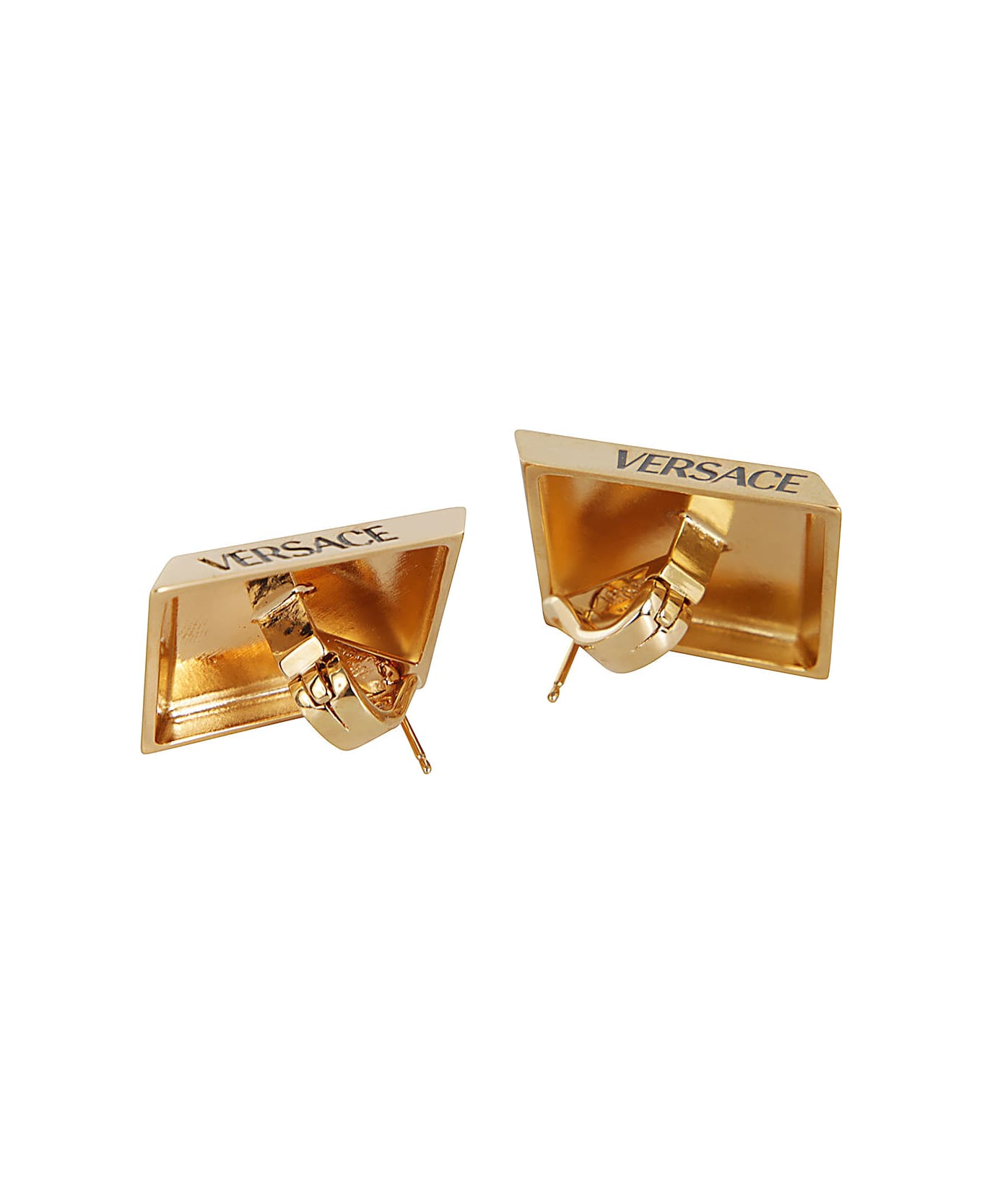 Versace Metal Earrings - Versace Gold Black