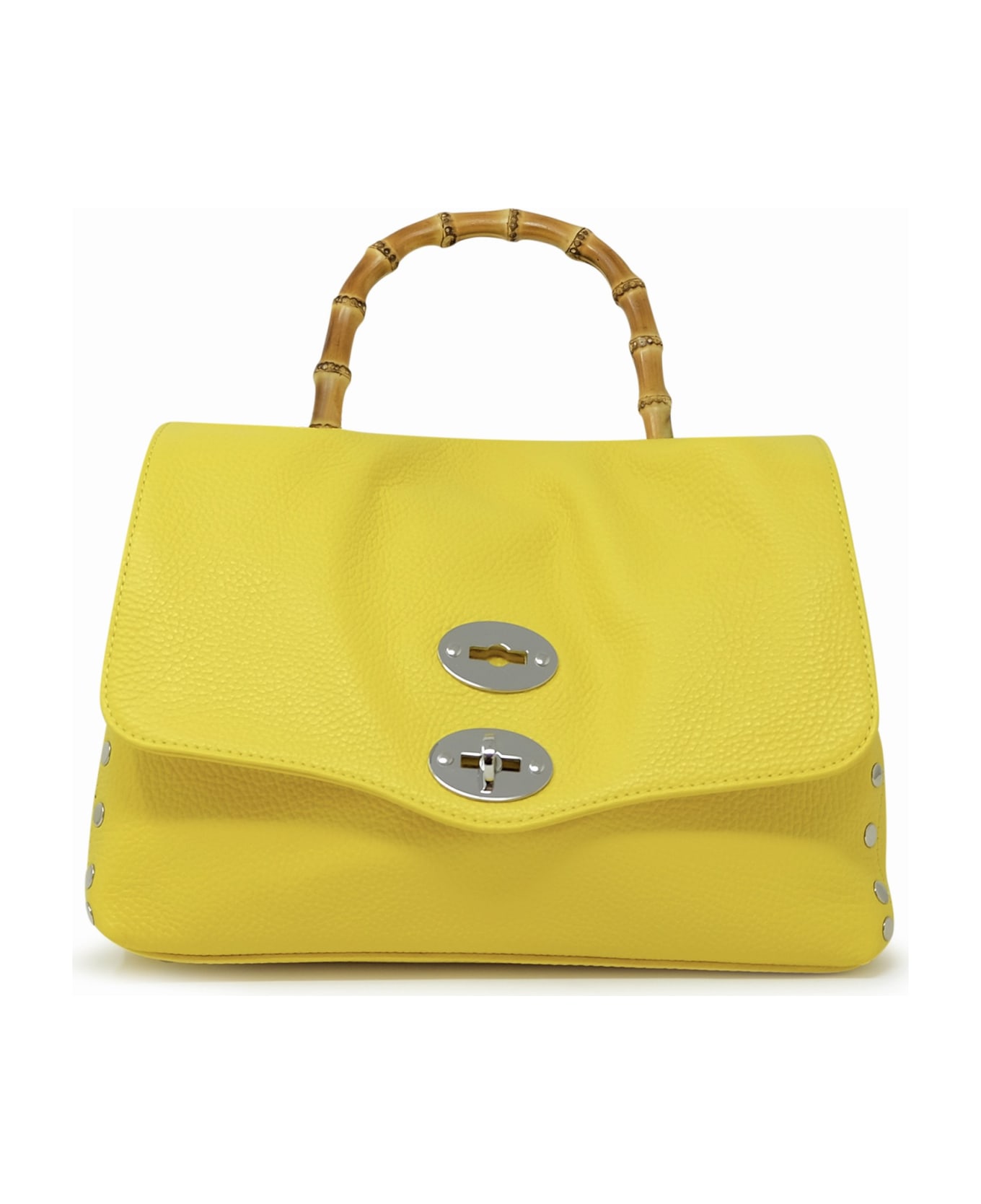Zanellato 068010-0950000-z1025 Yellow Postina Daily S Bamboo Leather Handbag - YELLOW