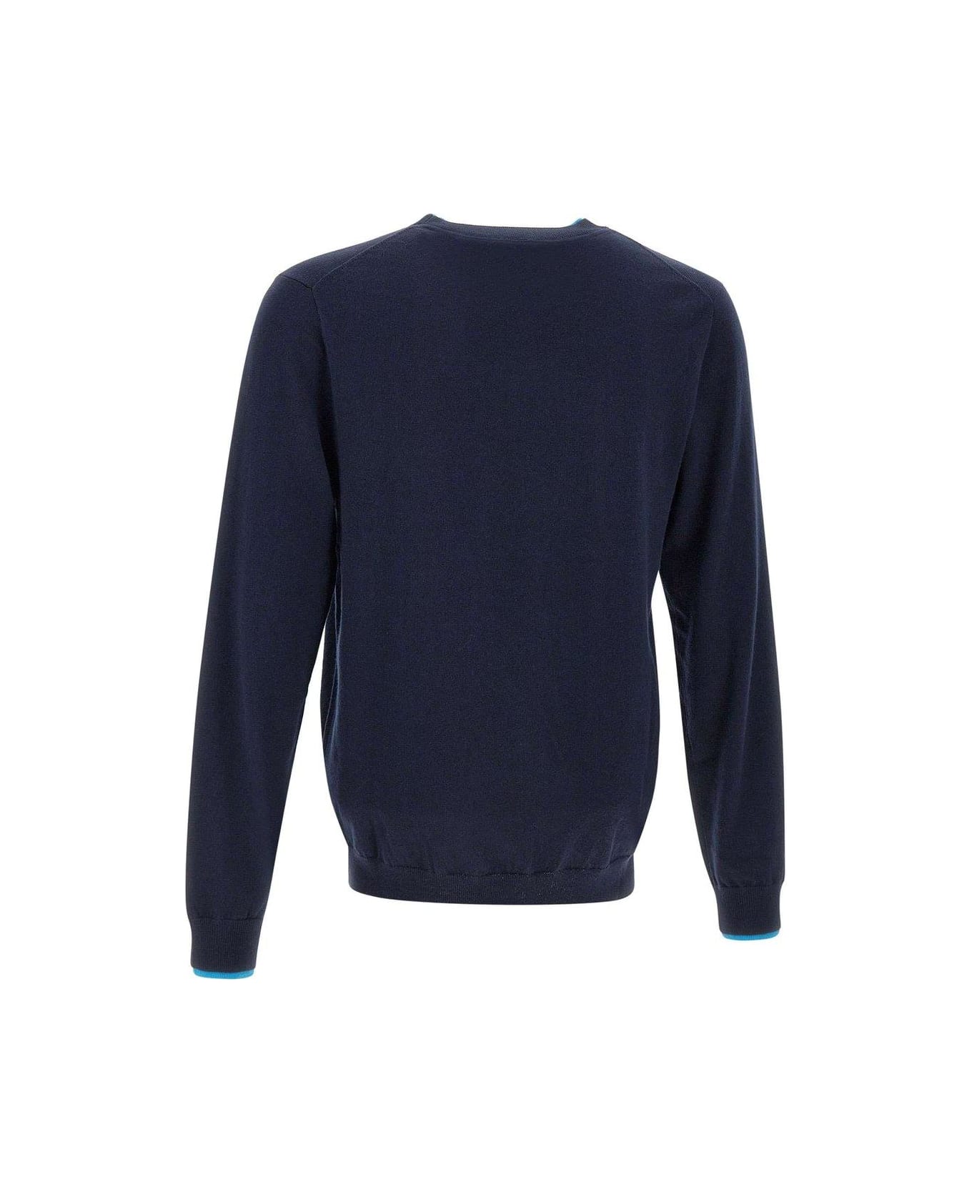 Sun 68 Logo Detailed Crewneck Jumper Sun 68 - BLUE