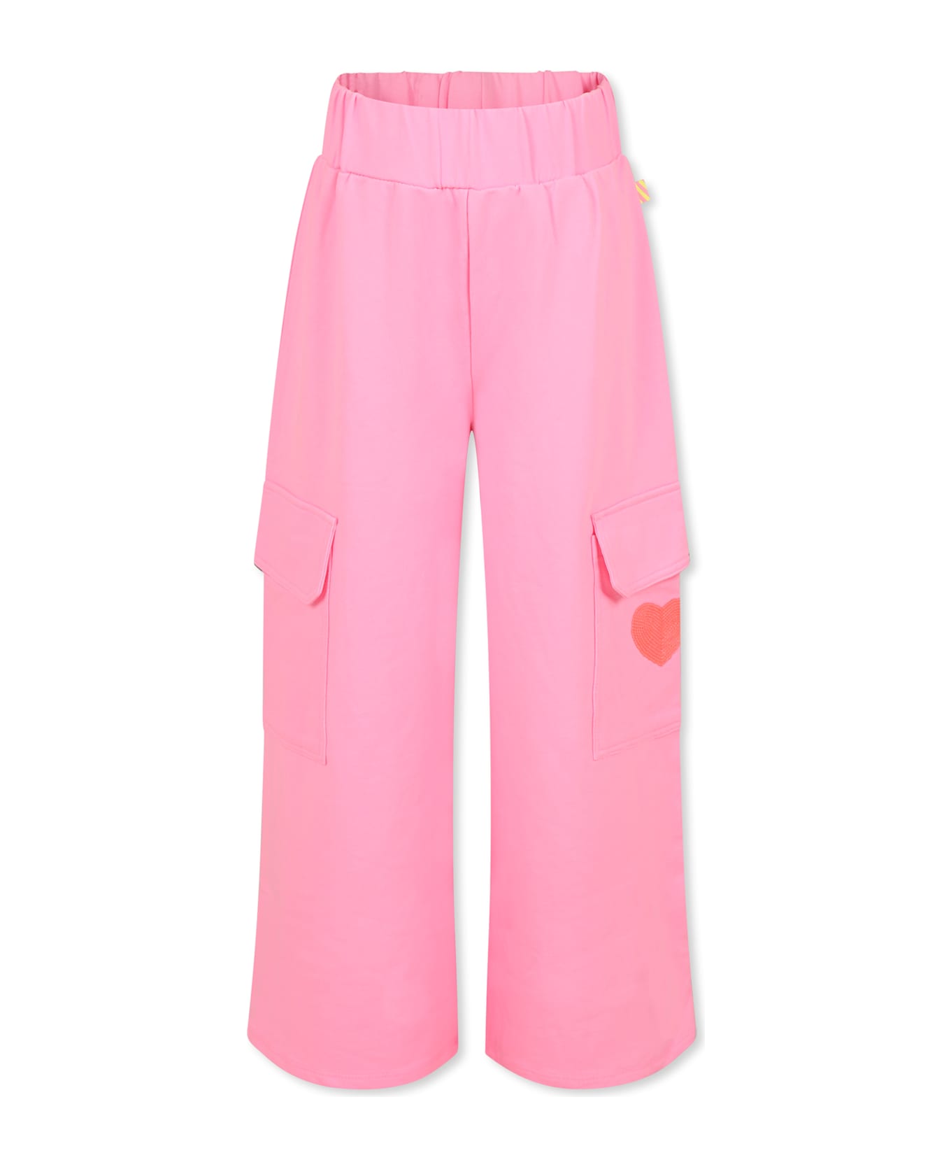 Billieblush Pink Trousers For Girl With Heart - Pink
