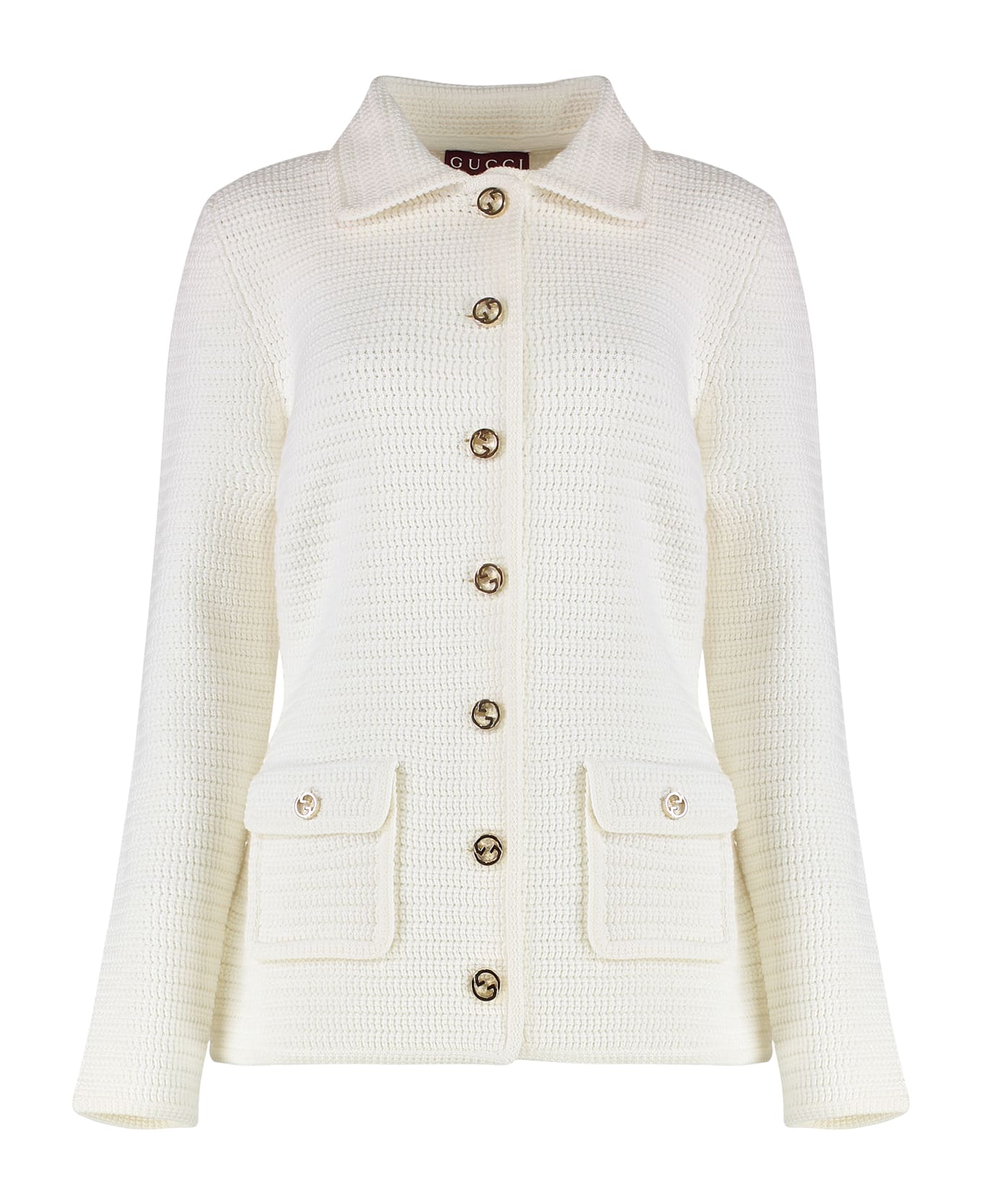 Gucci Cotton Cardigan - White