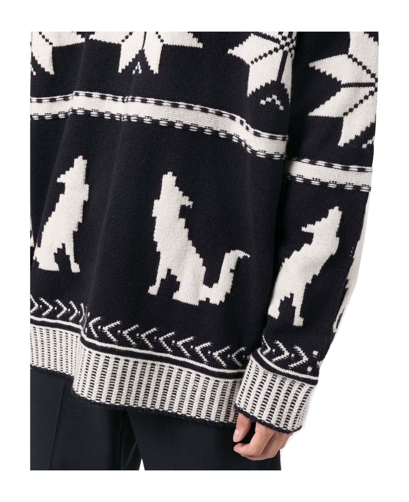 Etro Embroidered Cotton Sweater - Blue