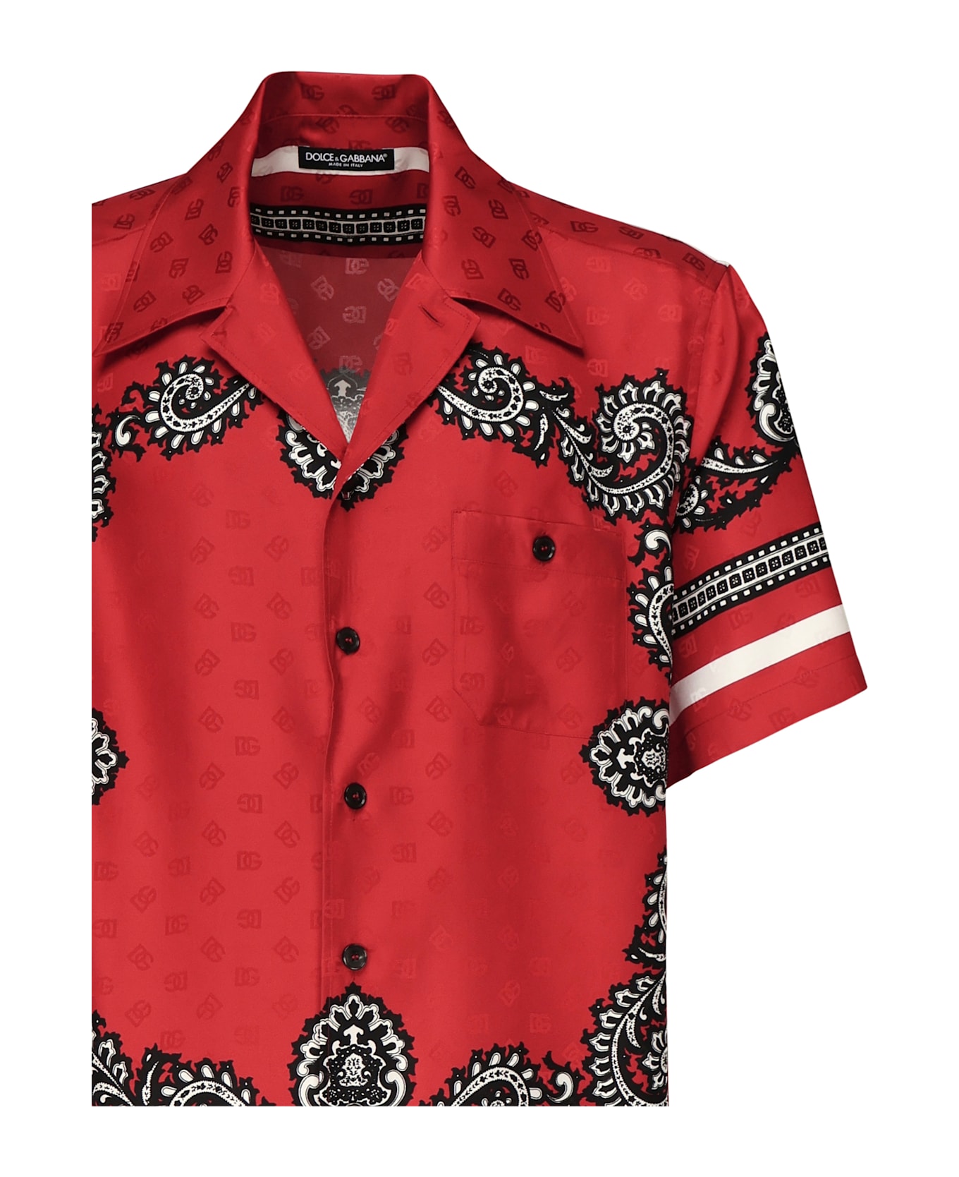 Dolce & Gabbana Red Silk Shirt - Red